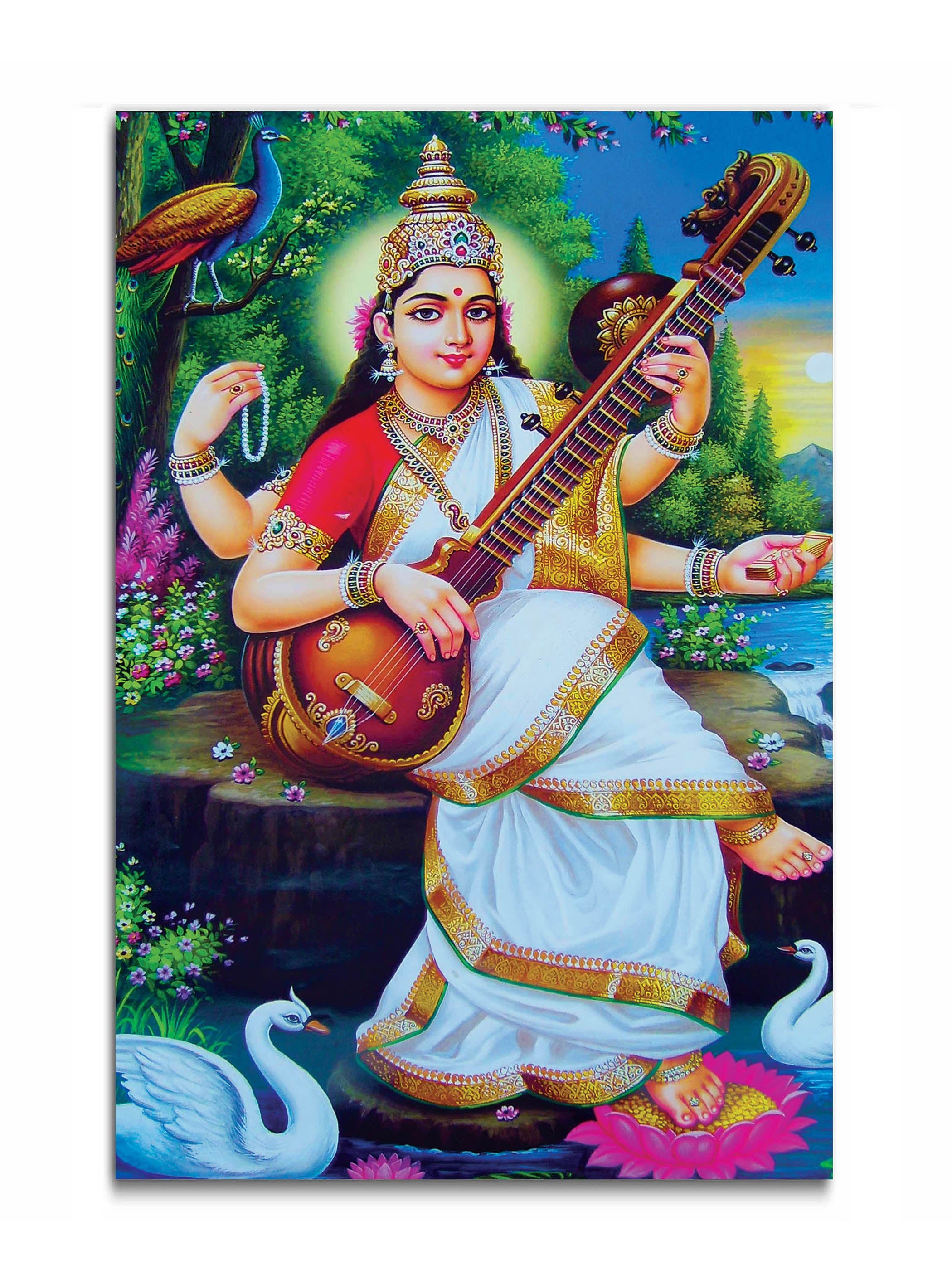 Maa Saraswati Poster - Sticker