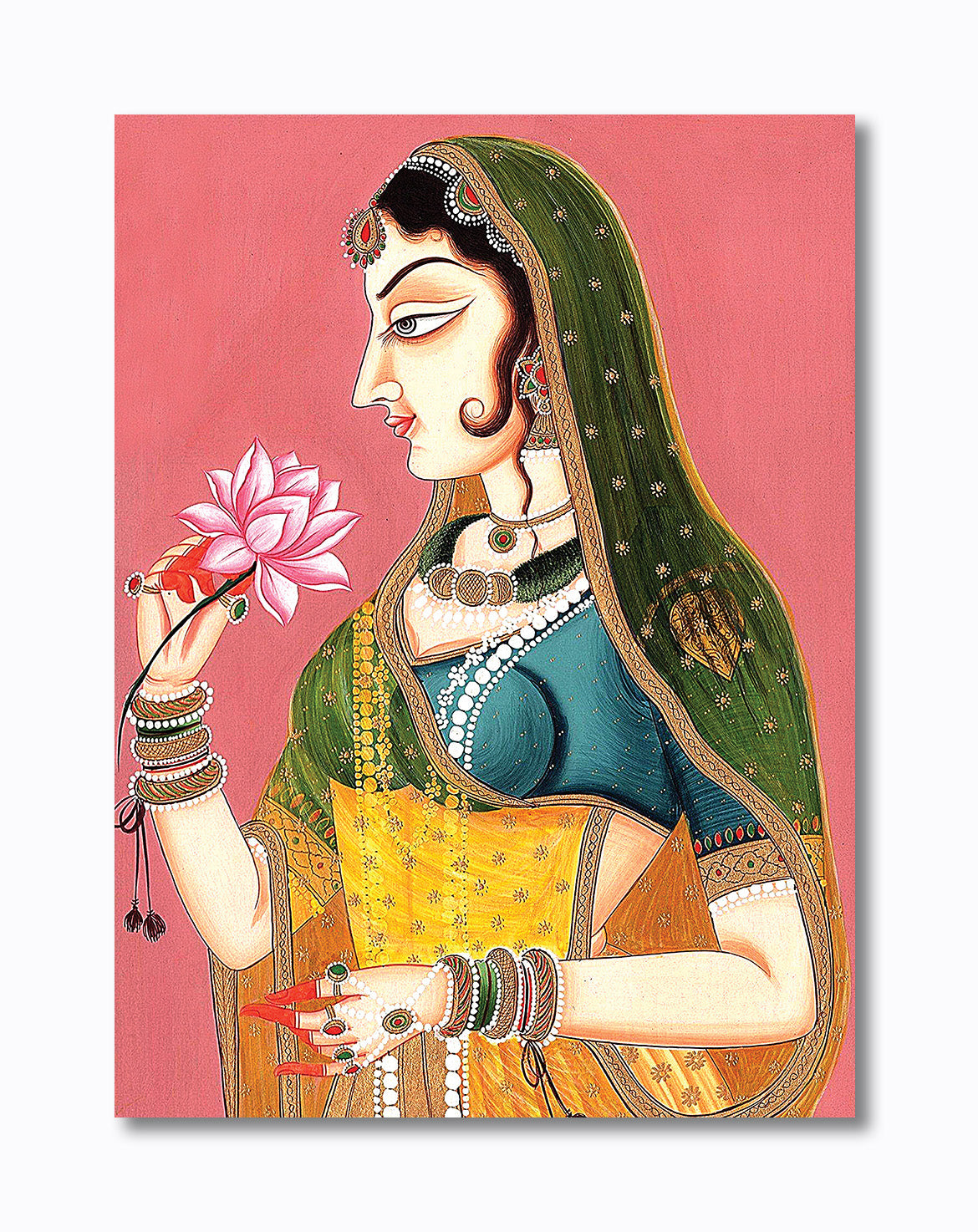 Beautiful Queen Potrait - Unframed Canvas Painting