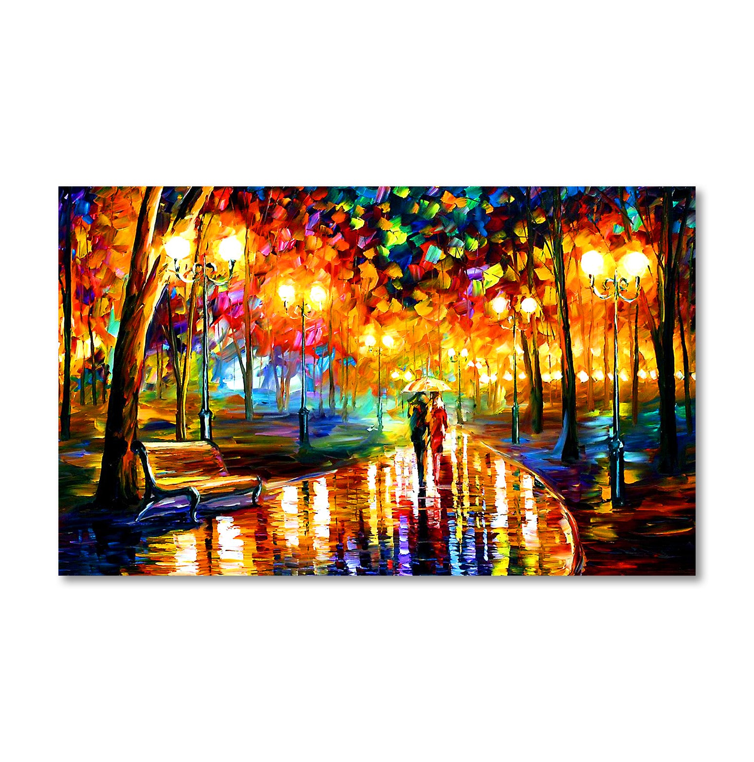 Down the Park  - Canvas Painting - Unframed