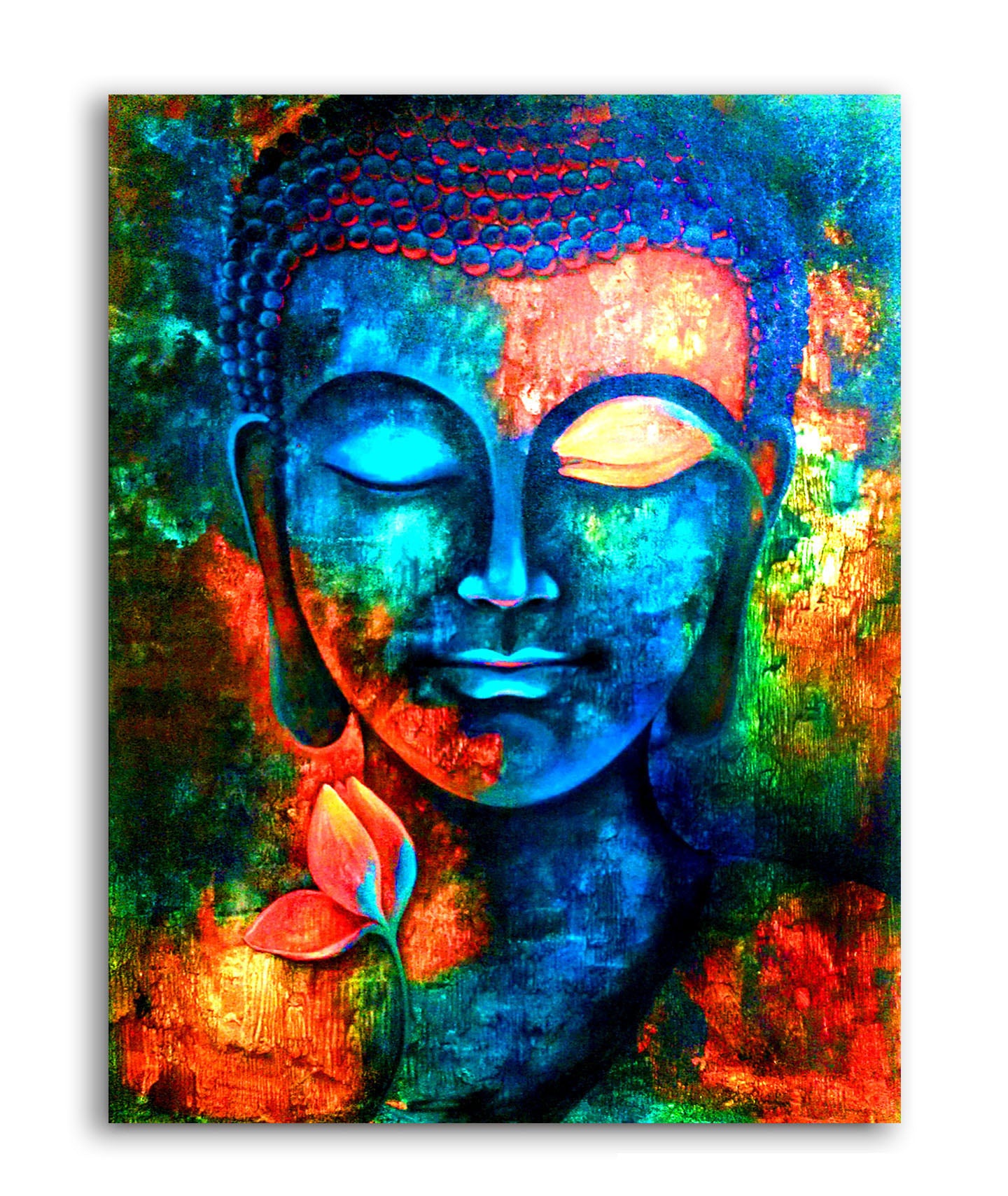 Blue Buddha  - Canvas Painting - Unframed