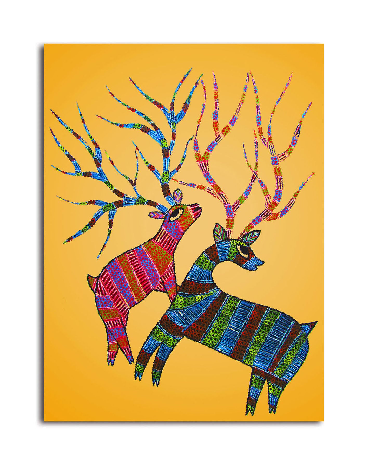 The Deers - Unframed Canvas Painting