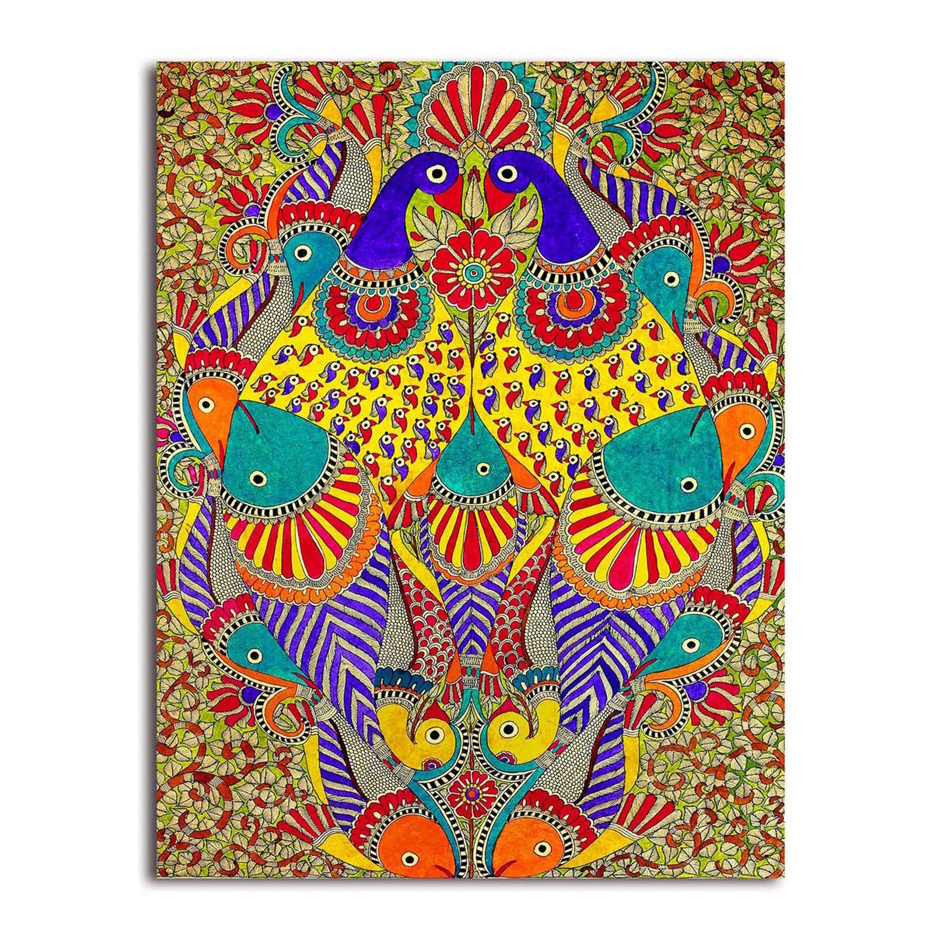 Kalamkari Colourful Peacock