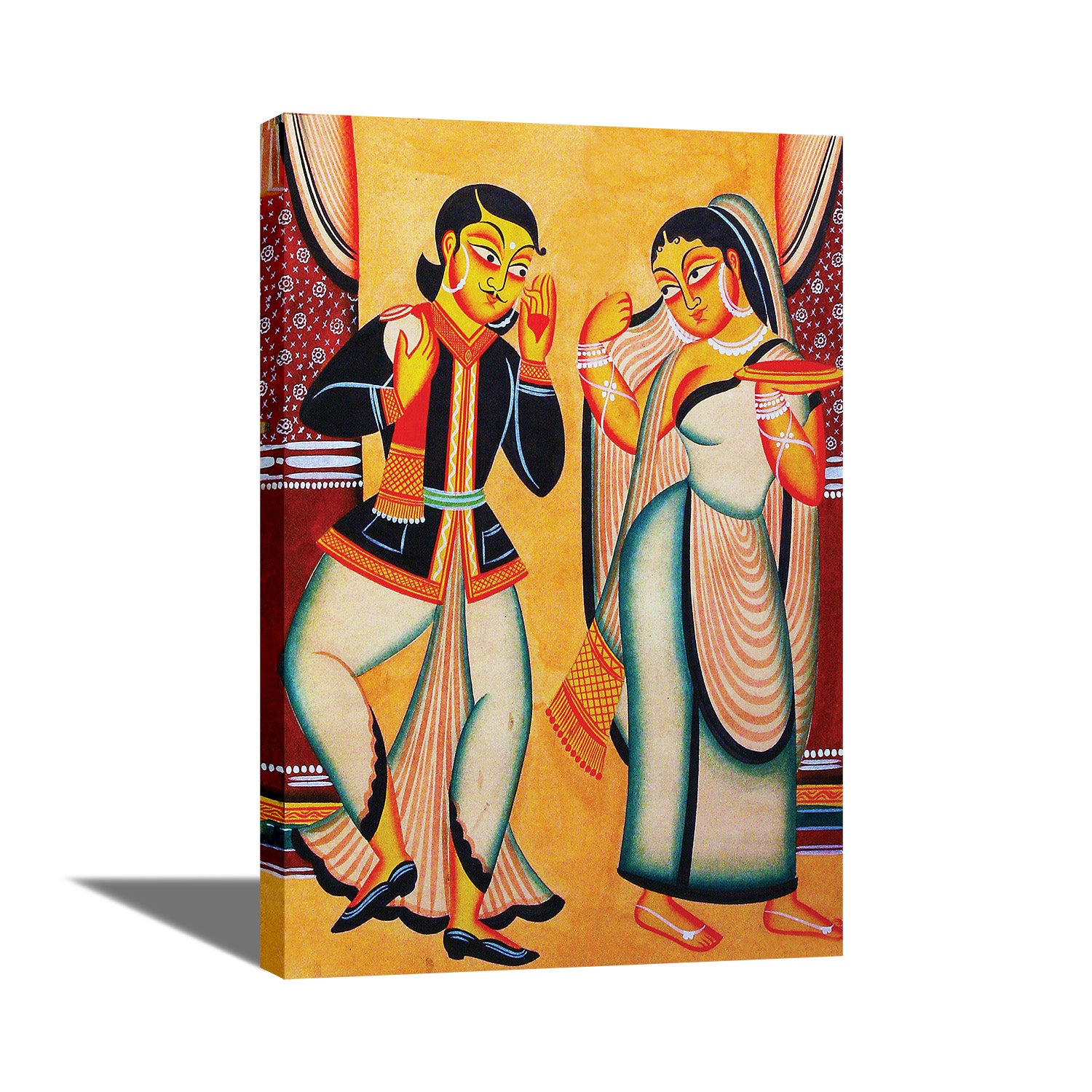 Bengali Couple - Canvas Painting - Framed
