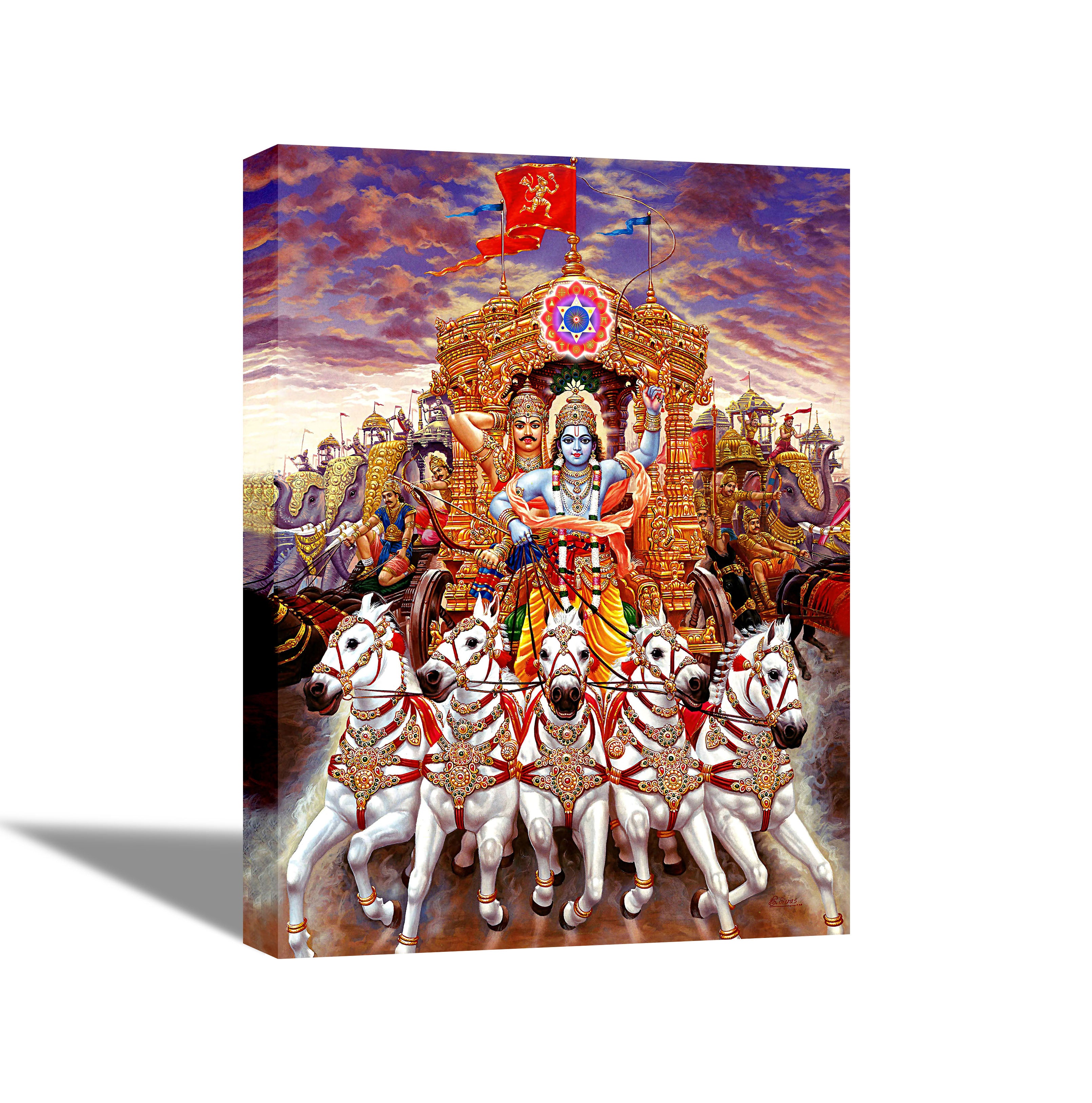 Shri Krishna- Canvas Painting - Framed