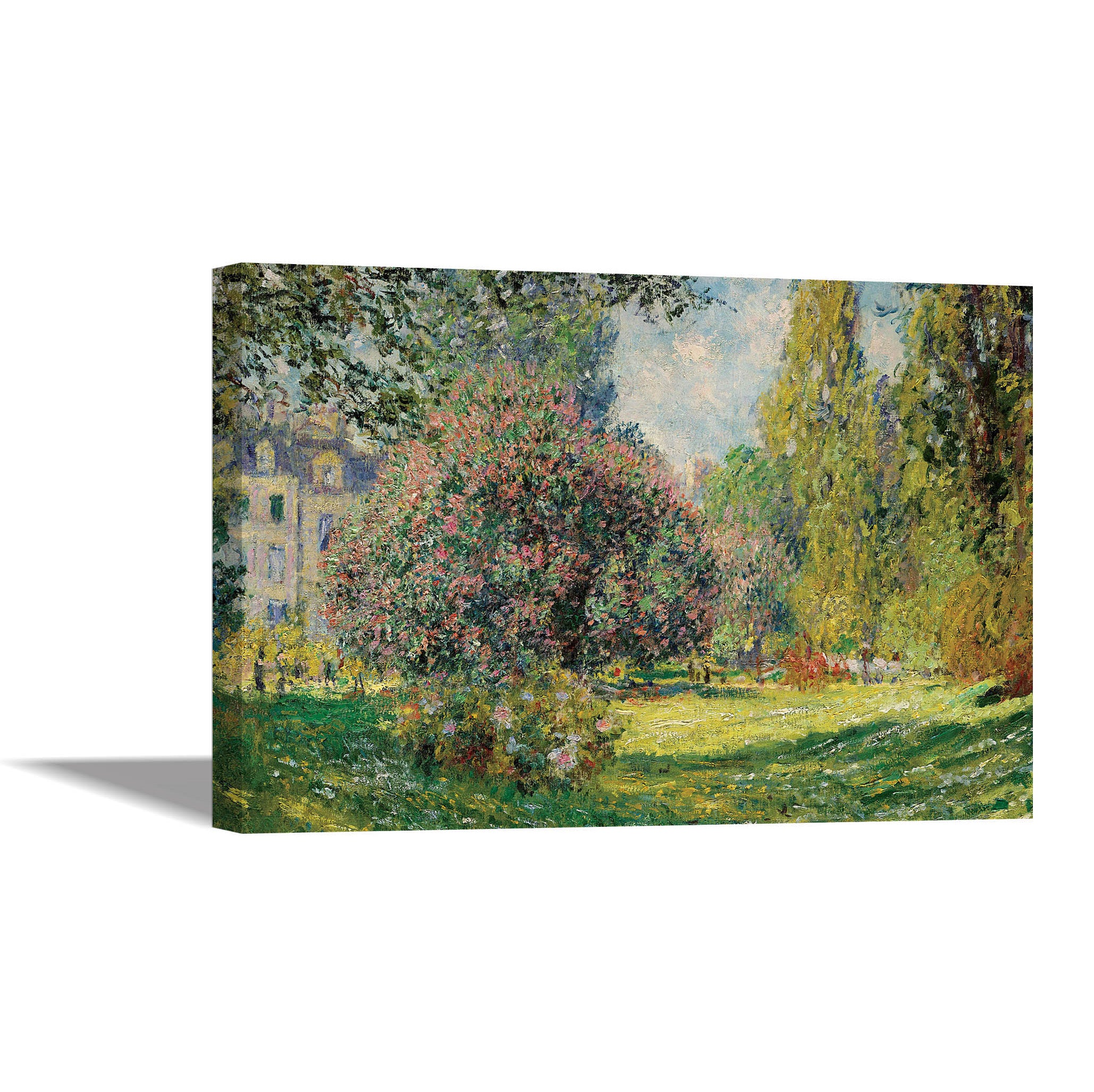 Landscape - The Parc Monceau - Canvas Painting - Framed