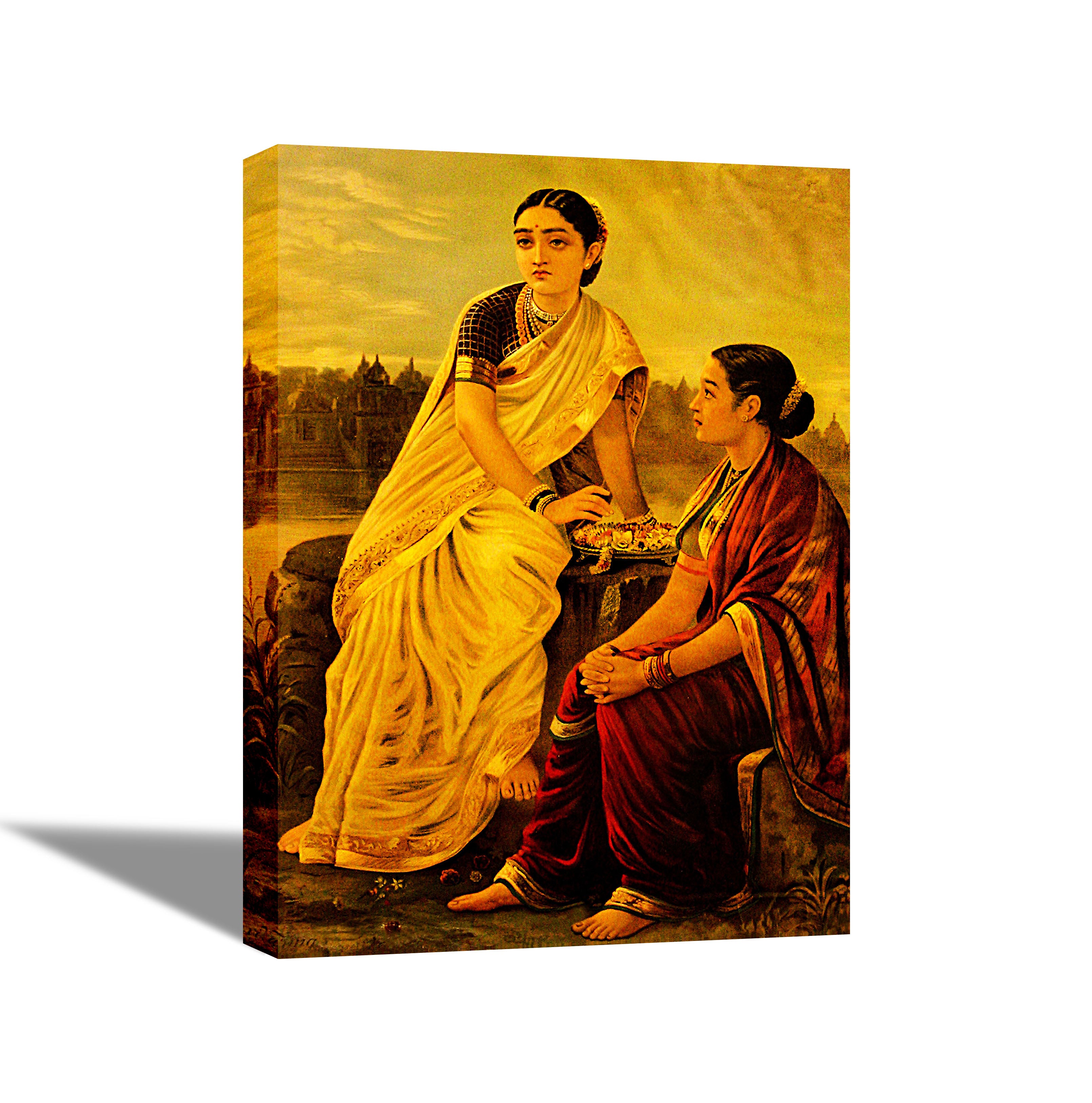 Maharashtrian  Beauty - Canvas Painting - Framed
