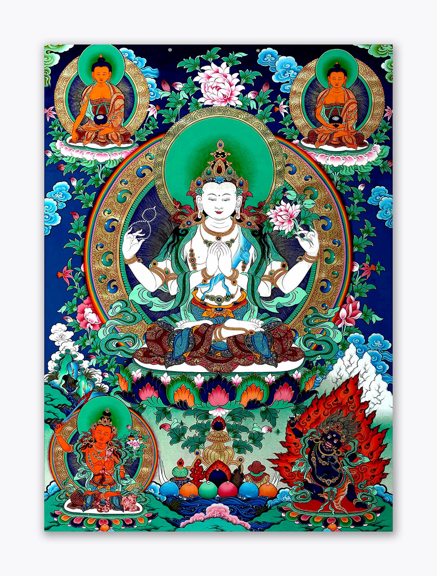 Goddess Tara  - Canvas Painting - Unframed