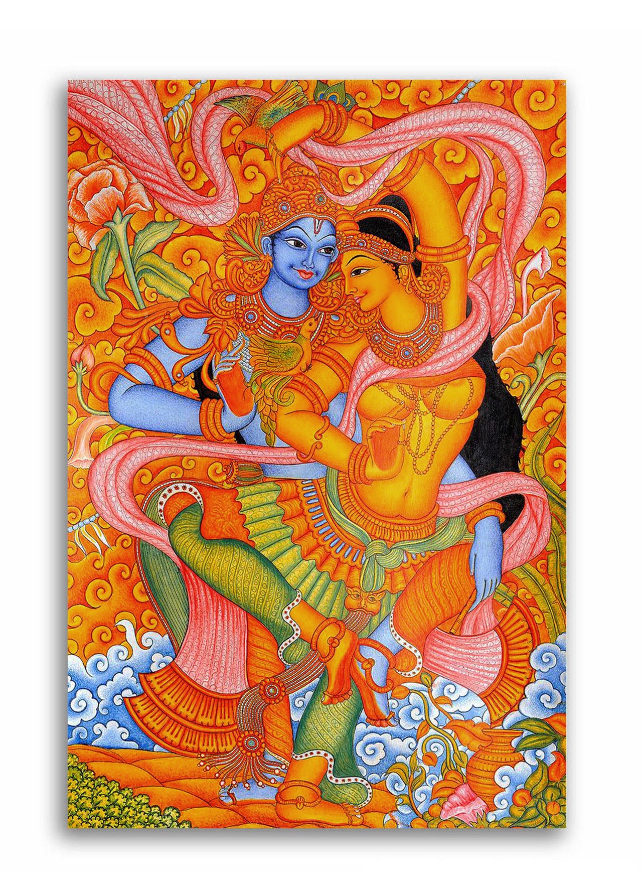 Radha Krishna  - Canvas Painting - Unframed