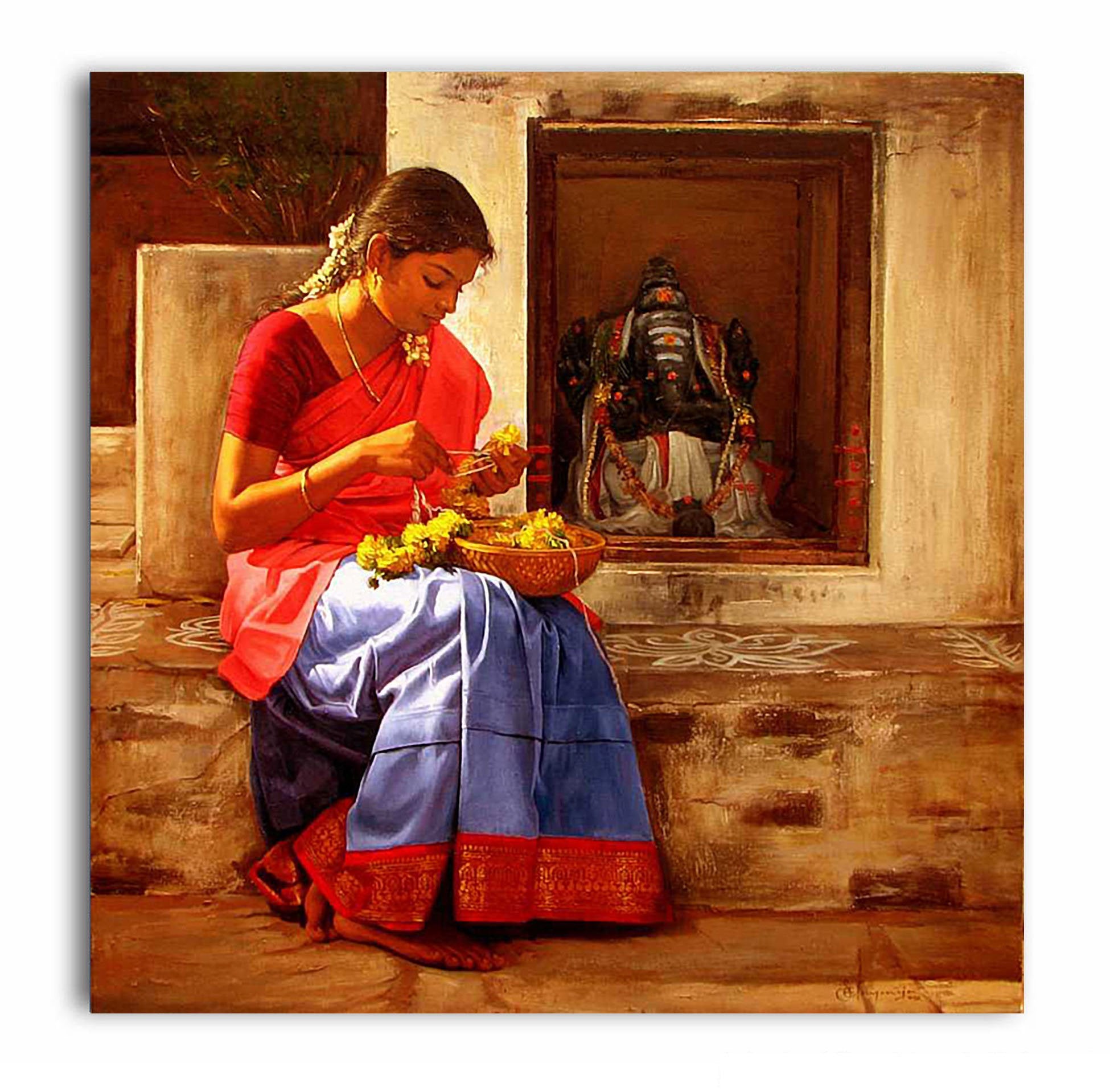 Religious Indian Lady