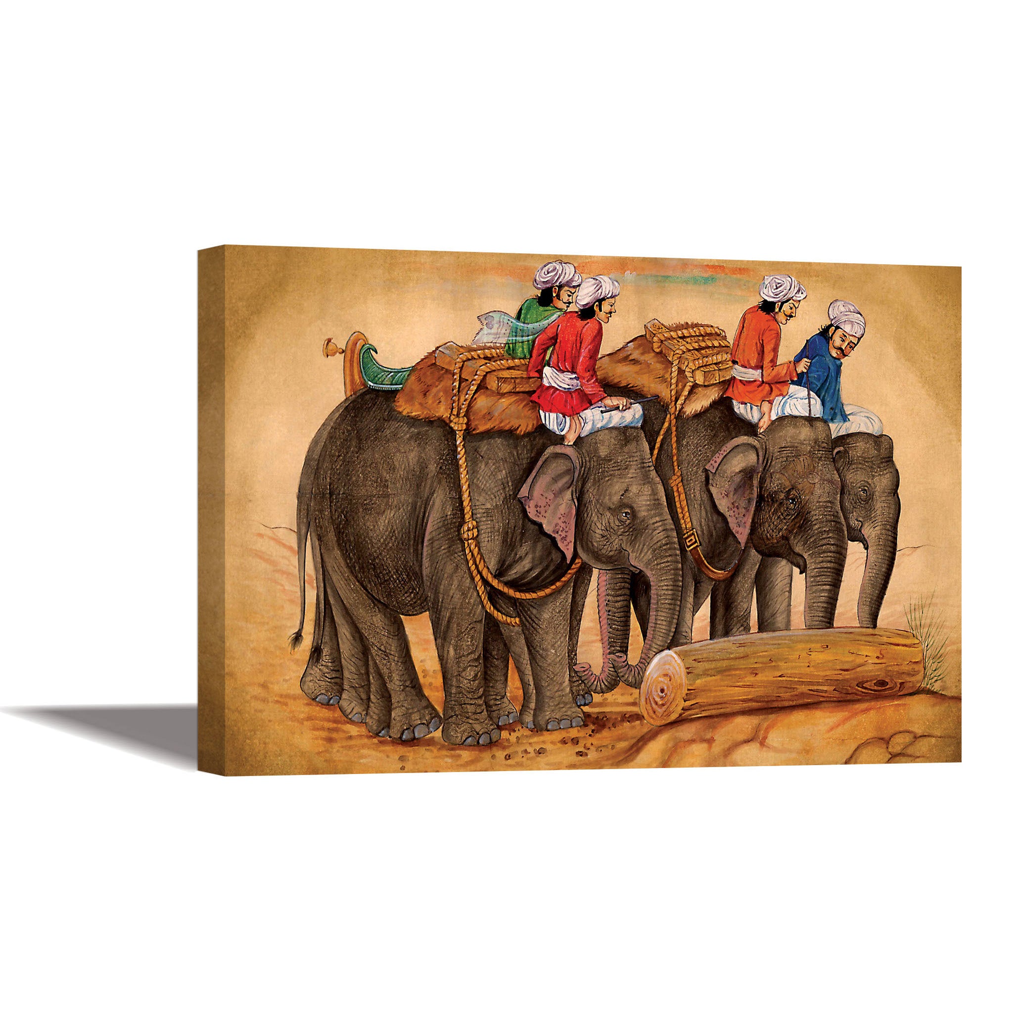 People Travel On Elephant