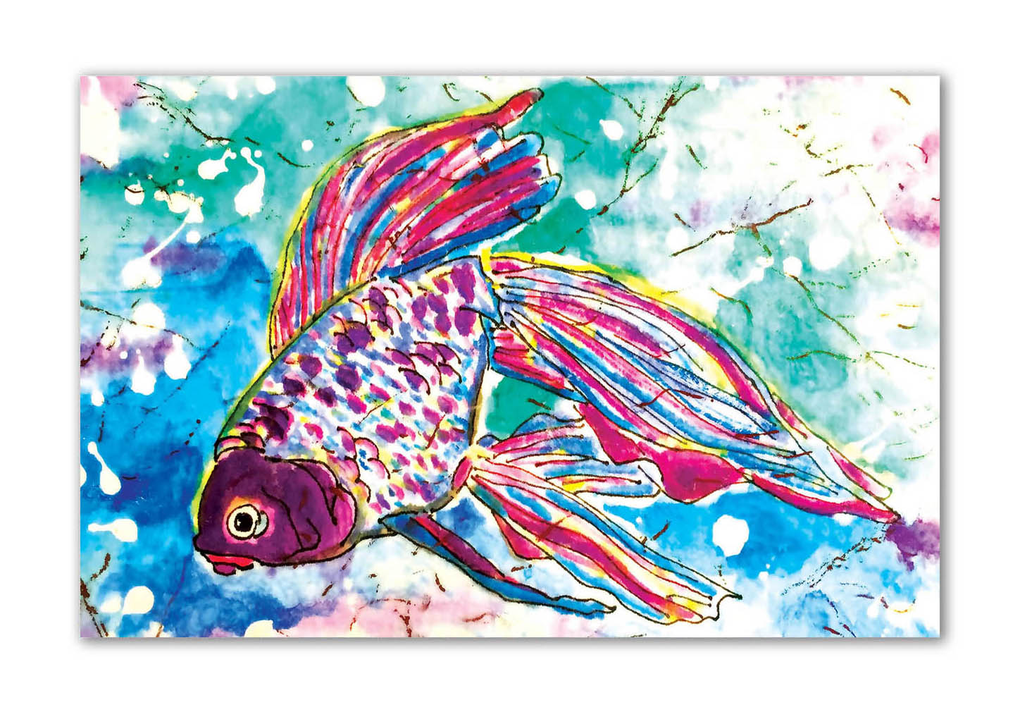 Colorful Fish - Unframed Canvas Painting