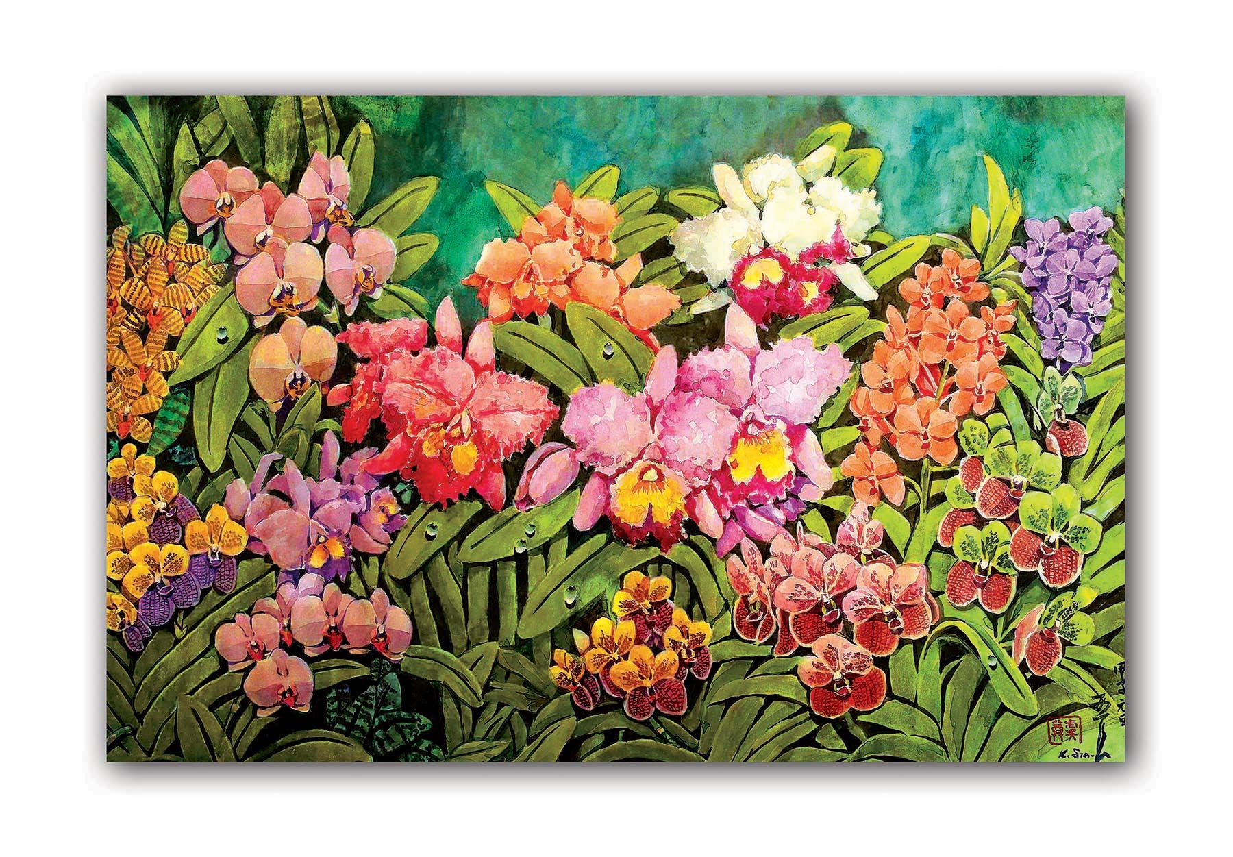Colorful Flower - Unframed Canvas Painting