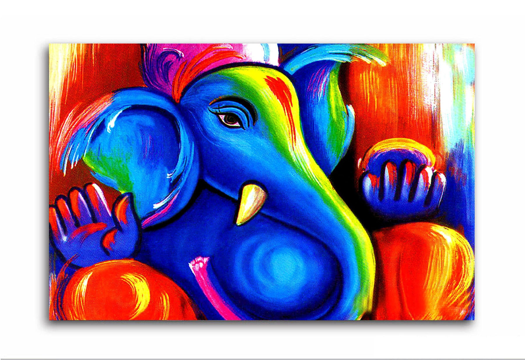 Divine Ganesha  - Canvas Painting - Unframed