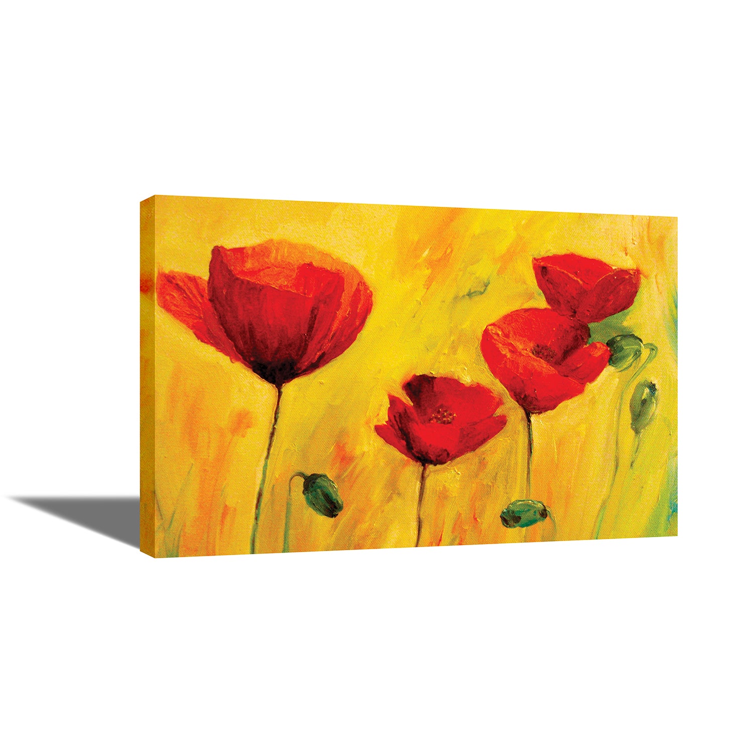 Red Orchids - Canvas Painting - Framed