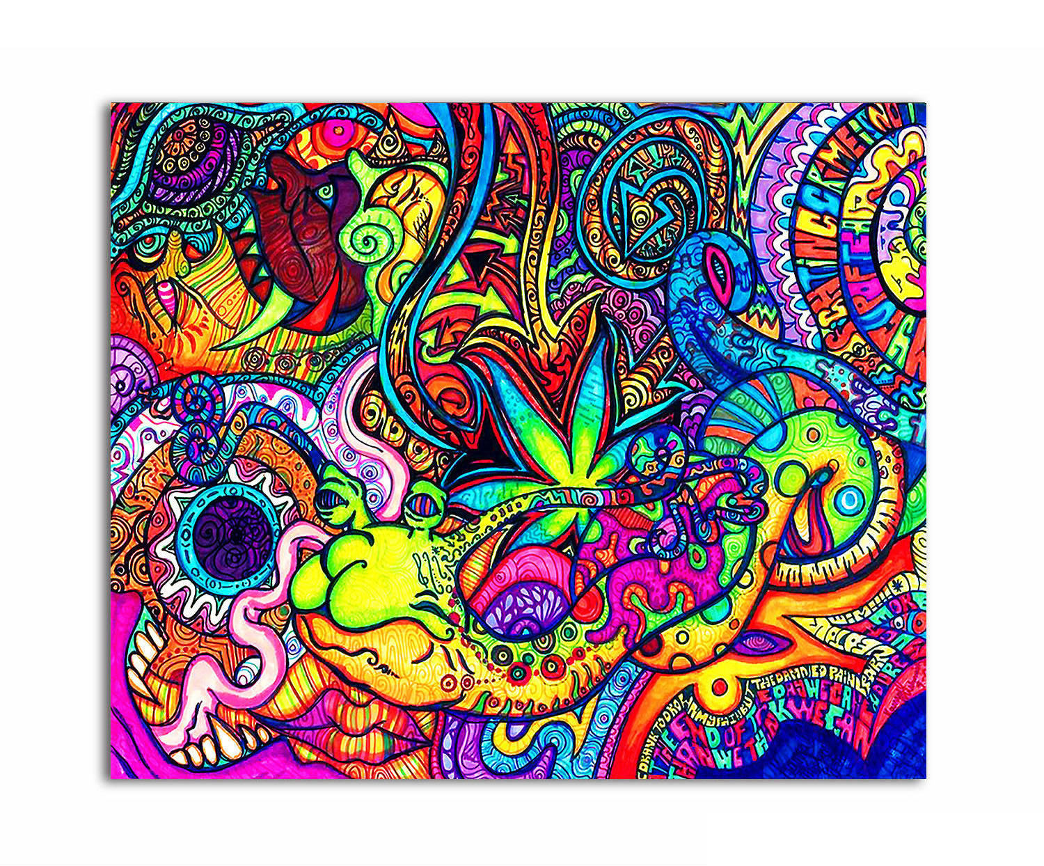 Psychedelic Landscape  - Canvas Painting - Unframed