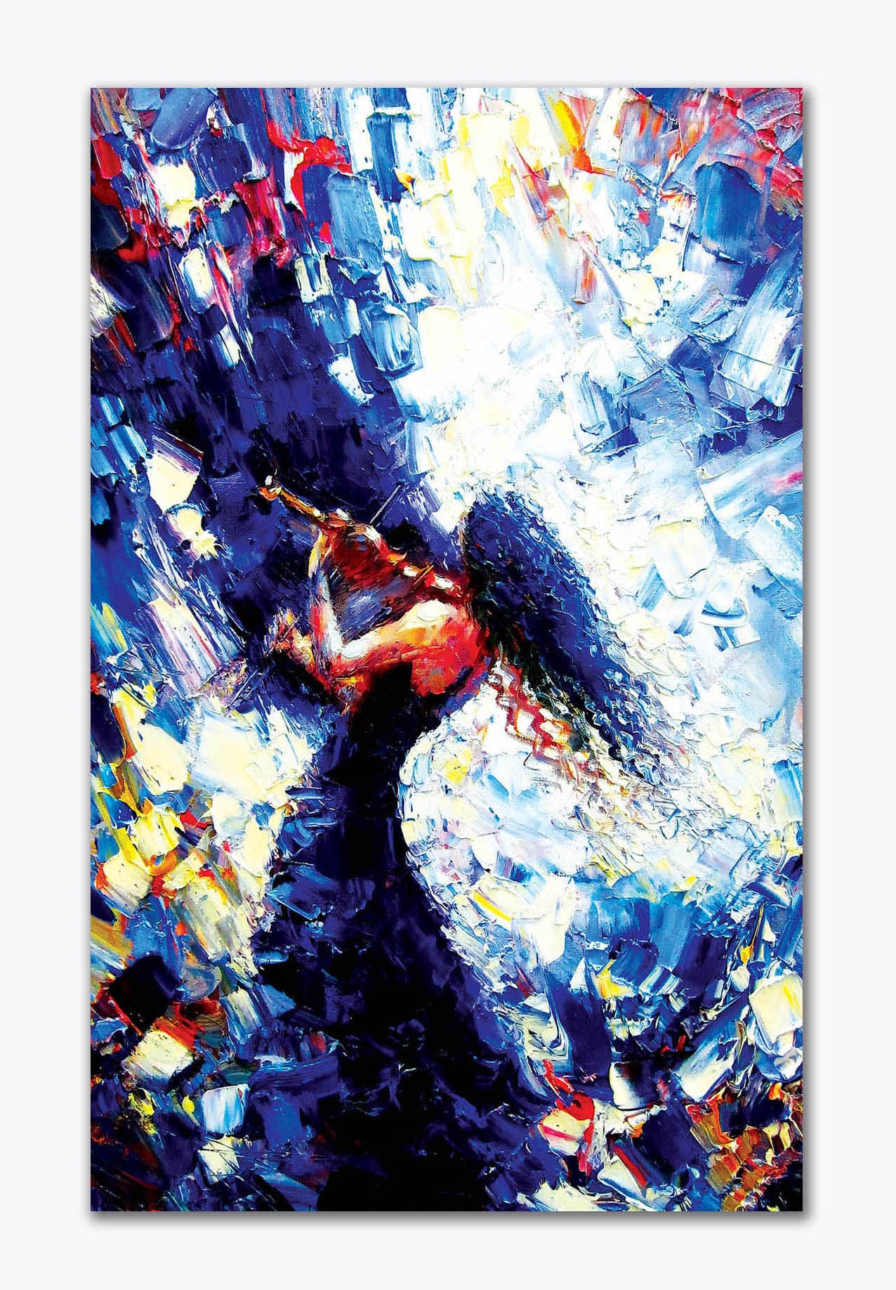 A Girl with Violin  - Canvas Painting - Unframed