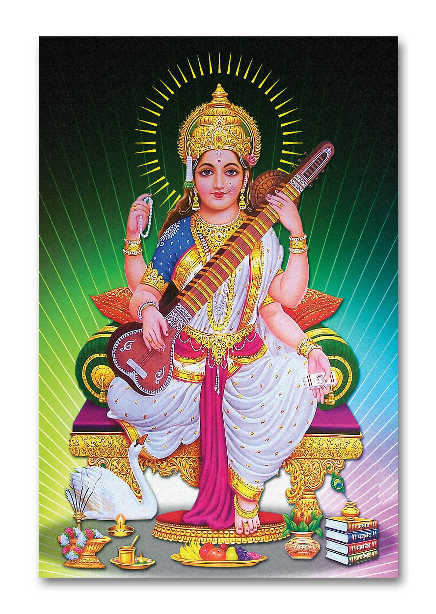 Goddess Saraswati Poster - Non Sticker