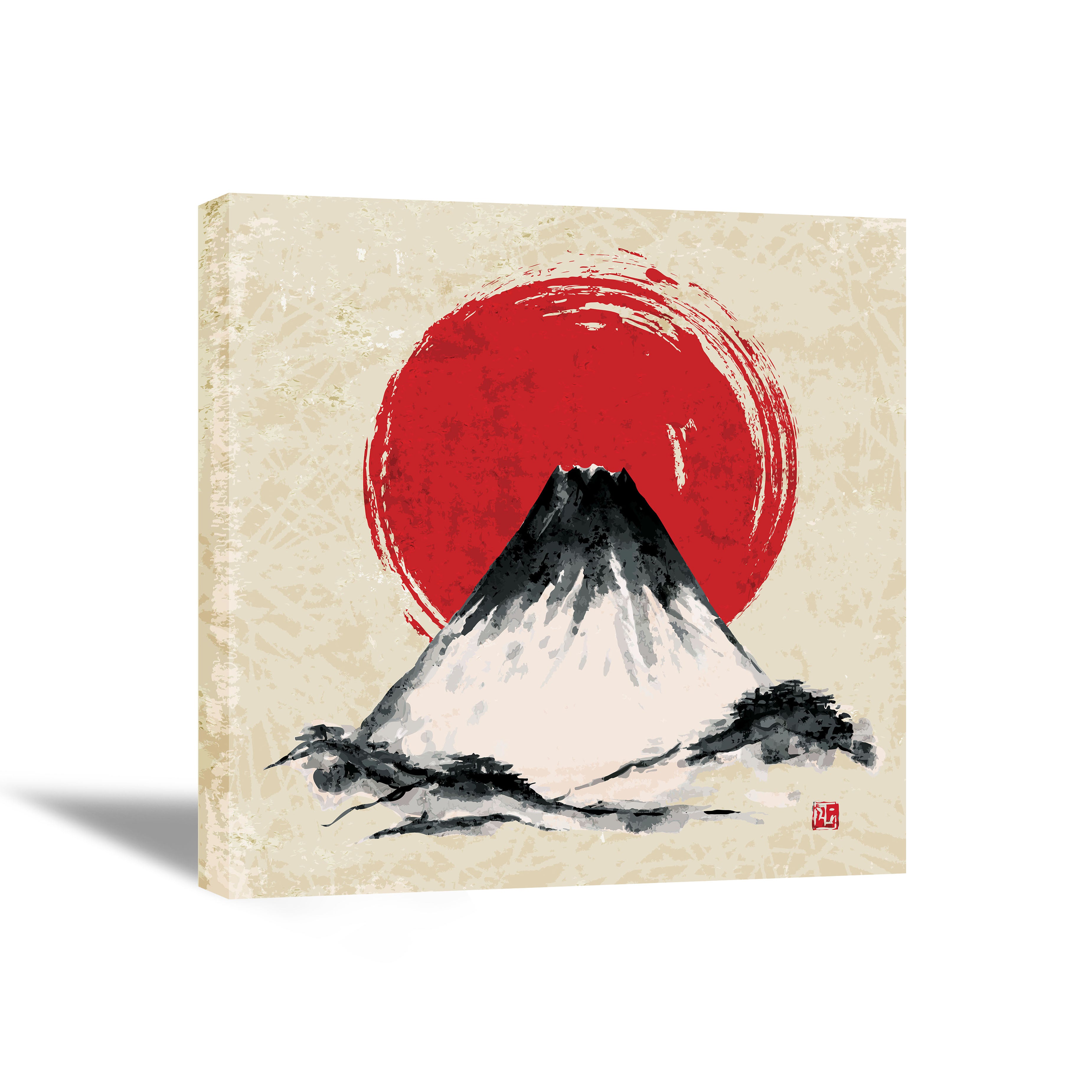 Mountain and the Red Sun