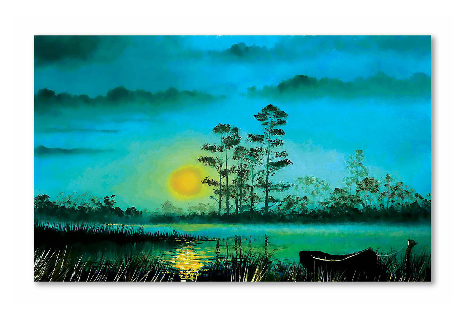 Sun in The Night - Unframed Canvas Painting