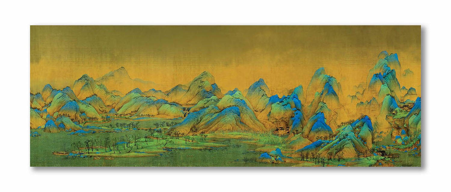 Blue Top Mountains - Unframed Canvas Painting