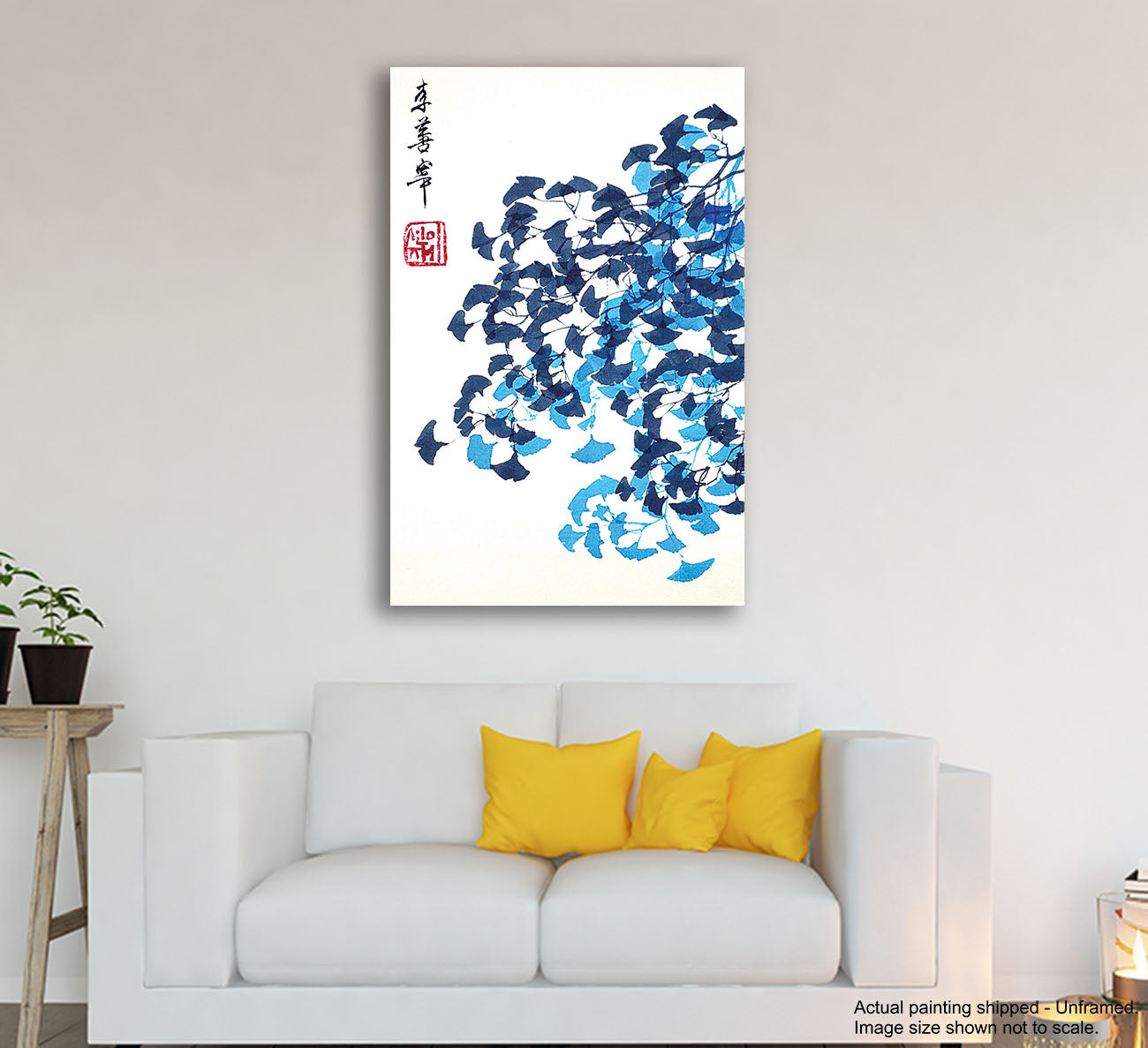 Japanese Art  the Flowers Blue