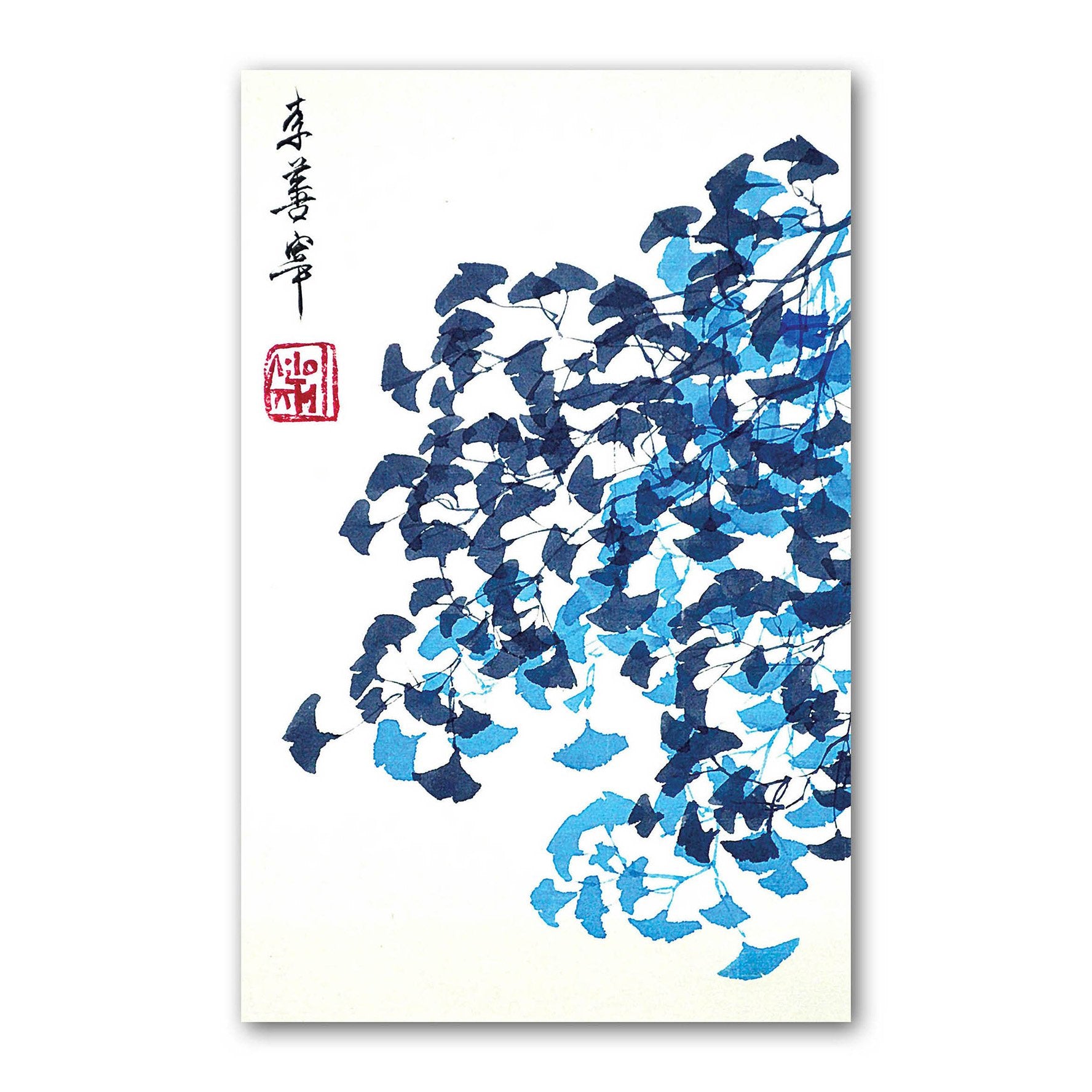 Japanese Art  the Flowers Blue