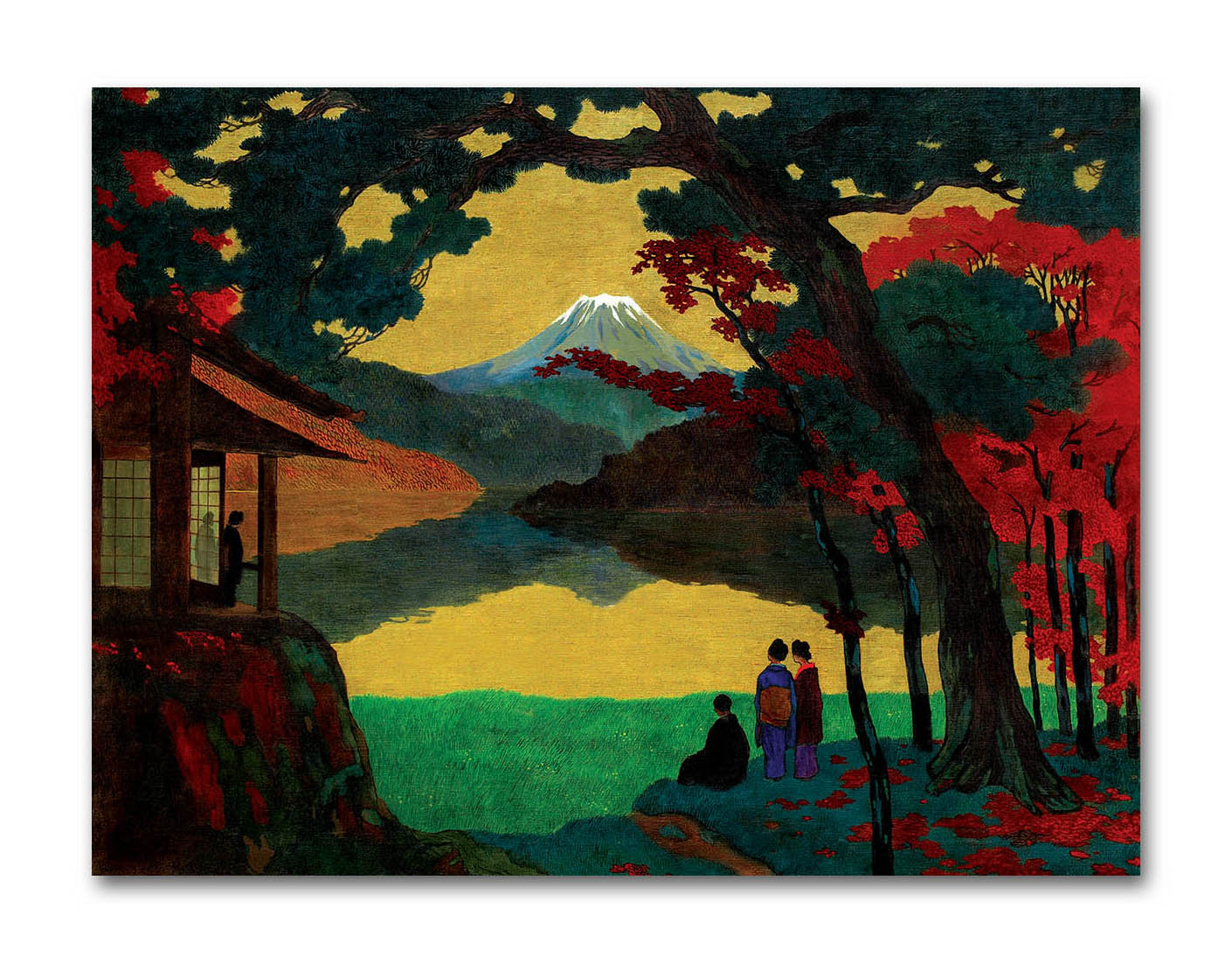 Landscape Mount Fuji  - Canvas Painting - Unframed