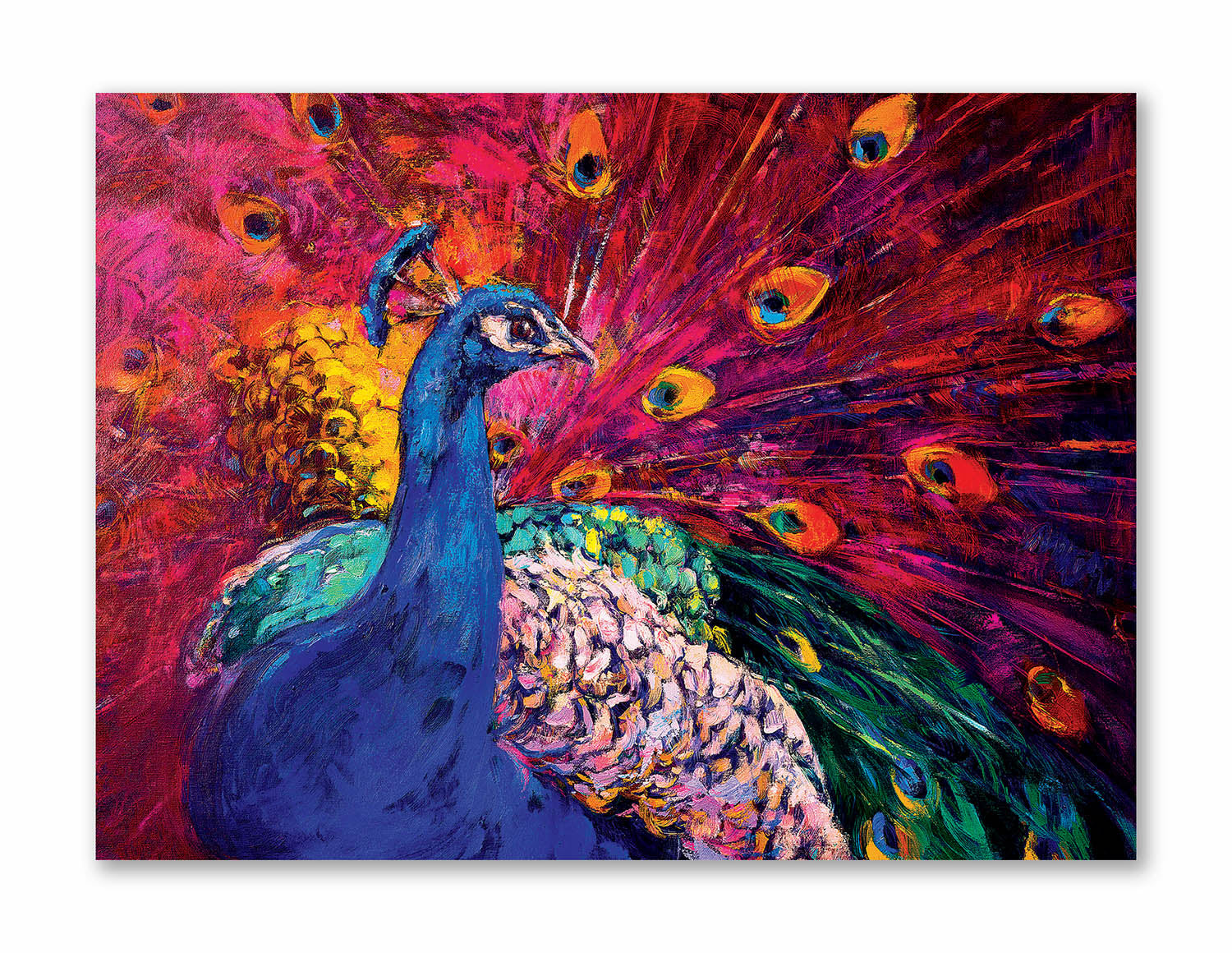 Majestic Peacock - Unframed Canvas Painting