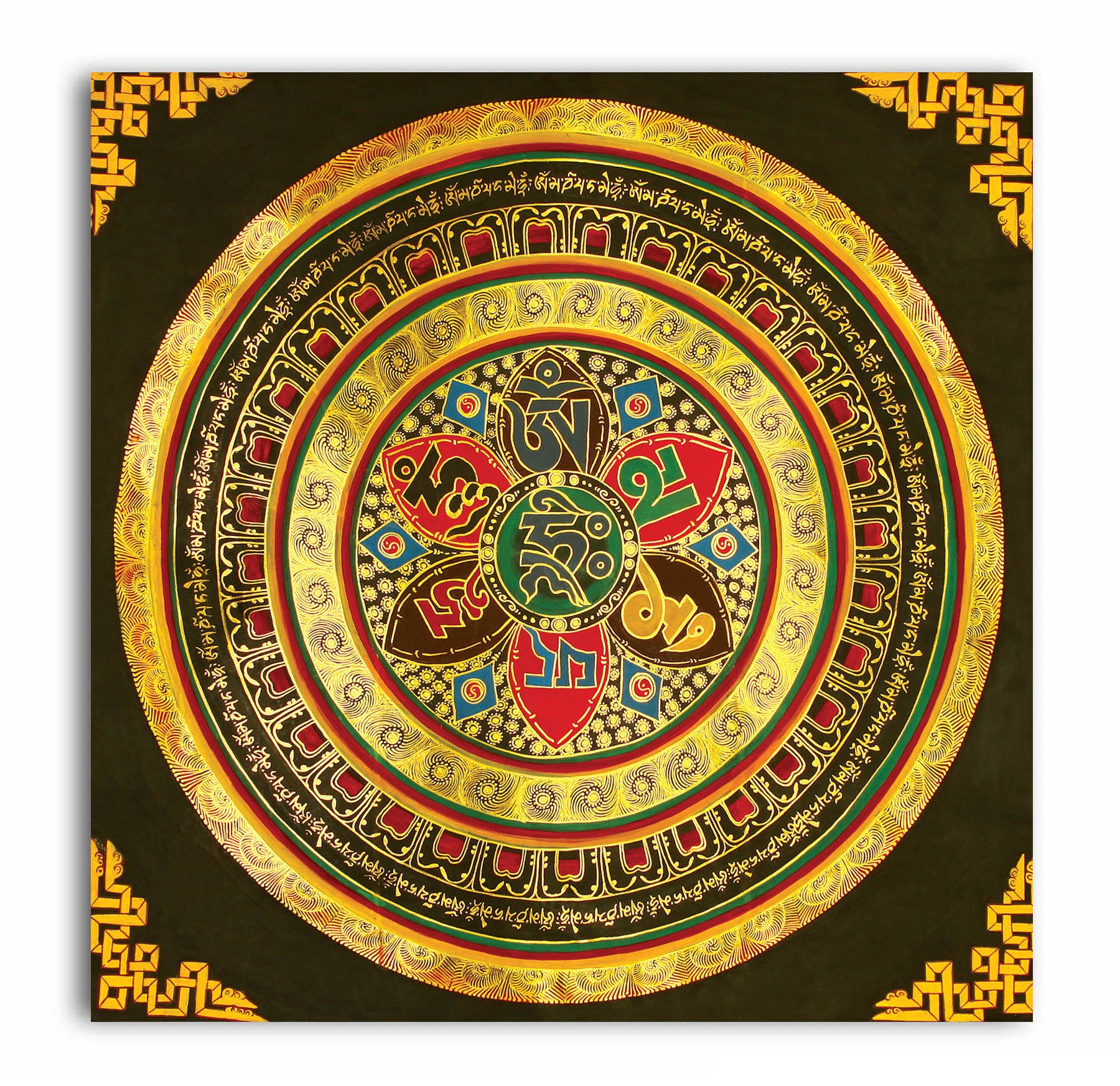 Golden Mandala  - Canvas Painting - Unframed