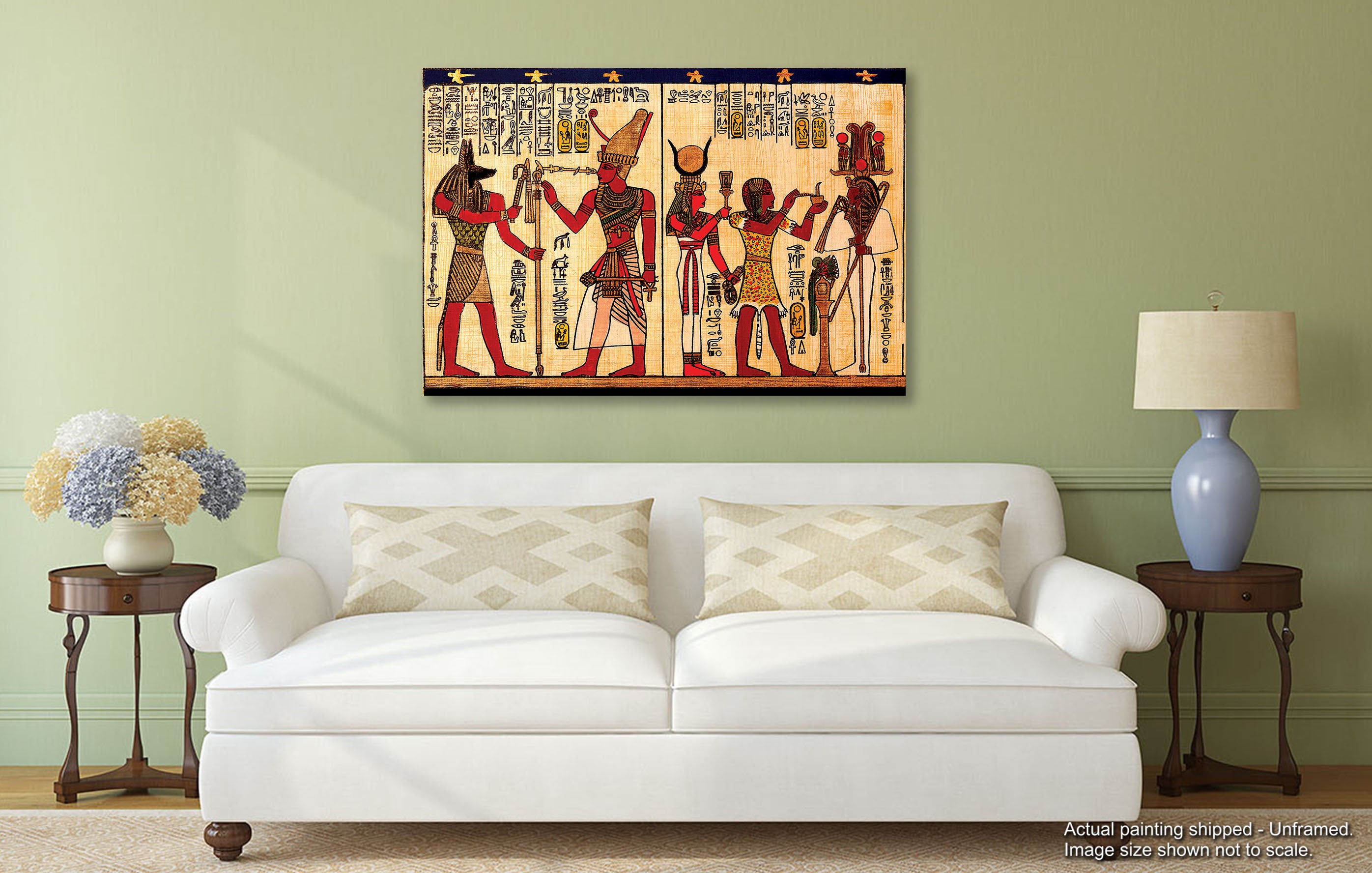Egyptian Papyrus With Hieroglyph