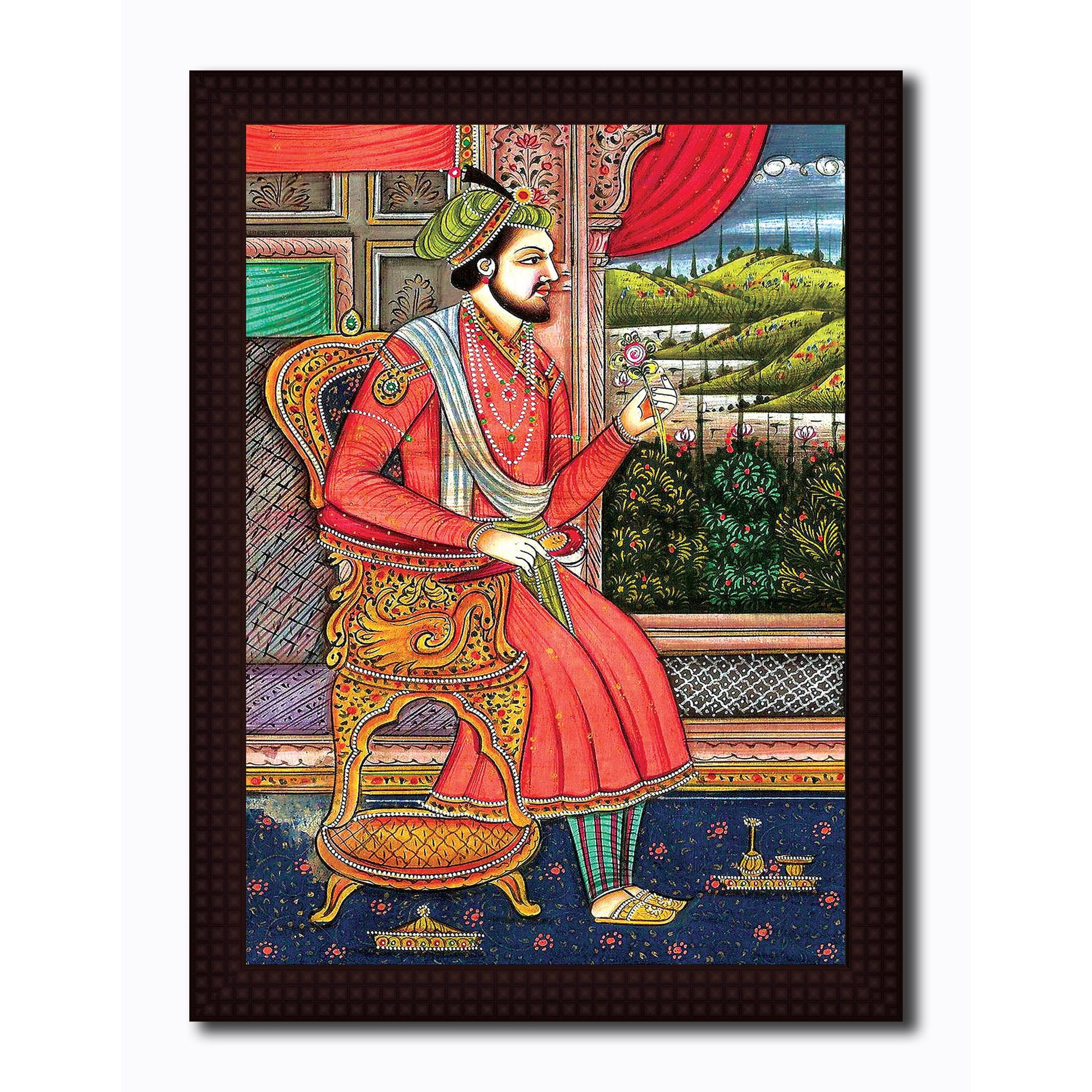 Mughal King with Flower