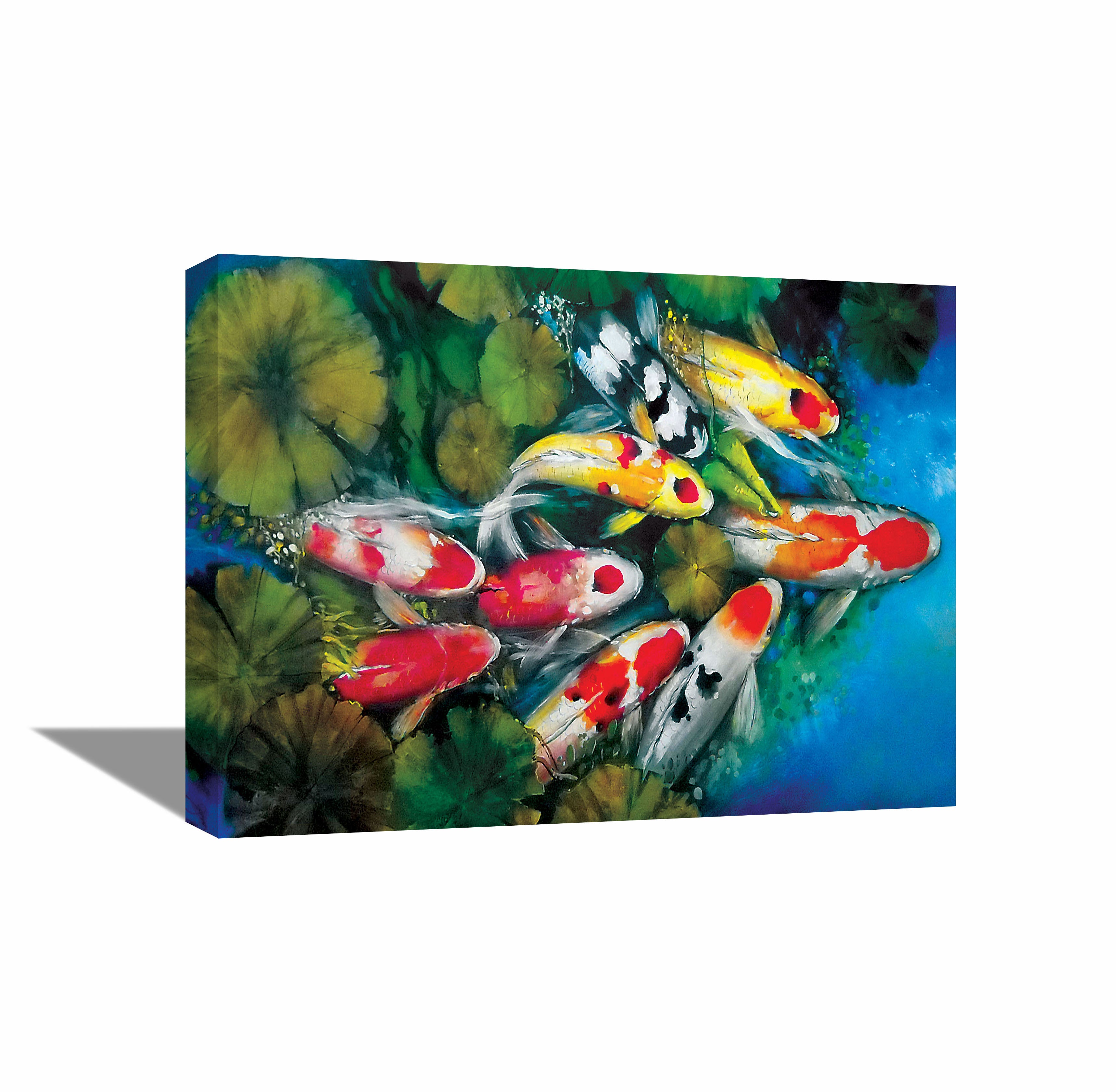 Colourful Fishes - Canvas Painting - Framed