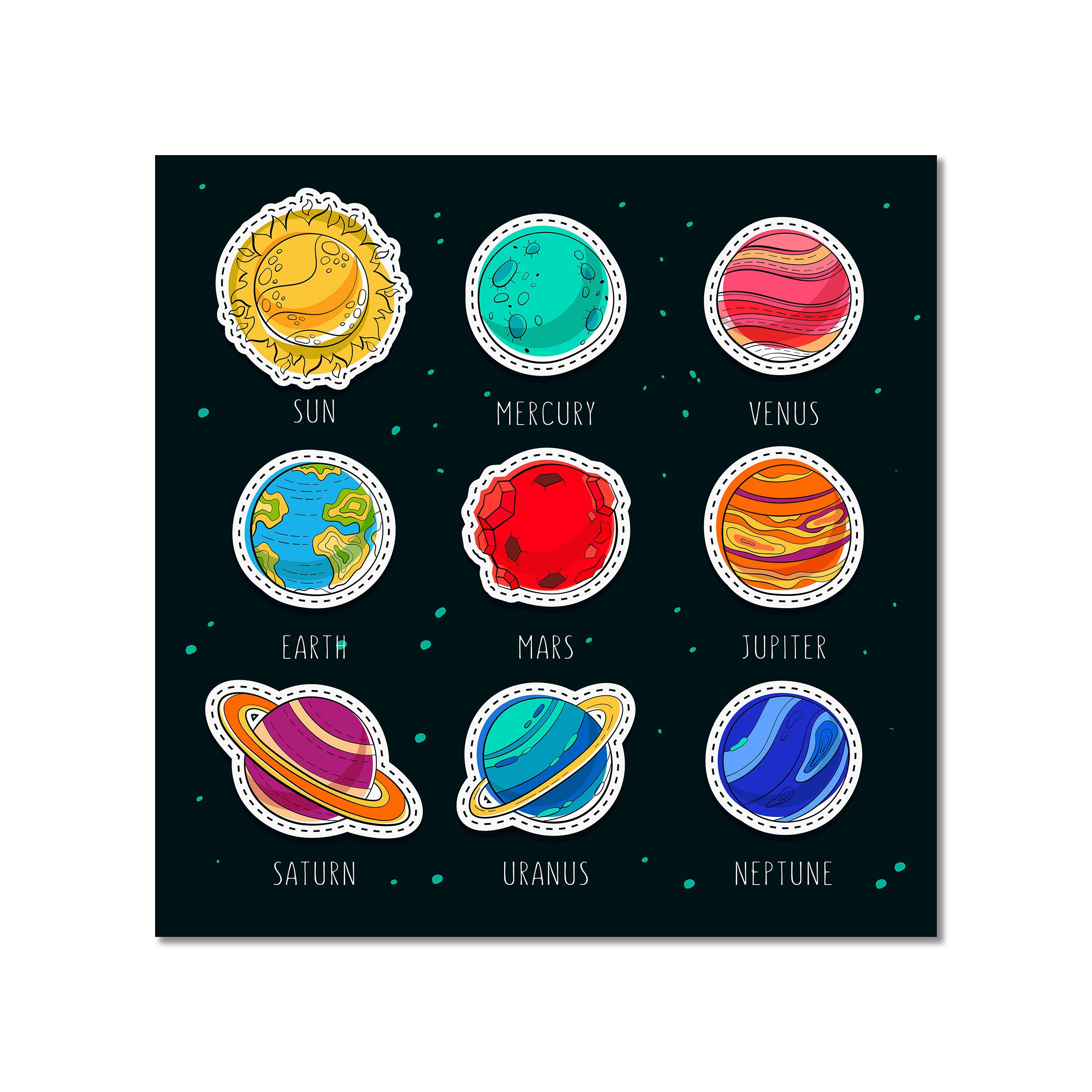 Planets Poster - Sticker
