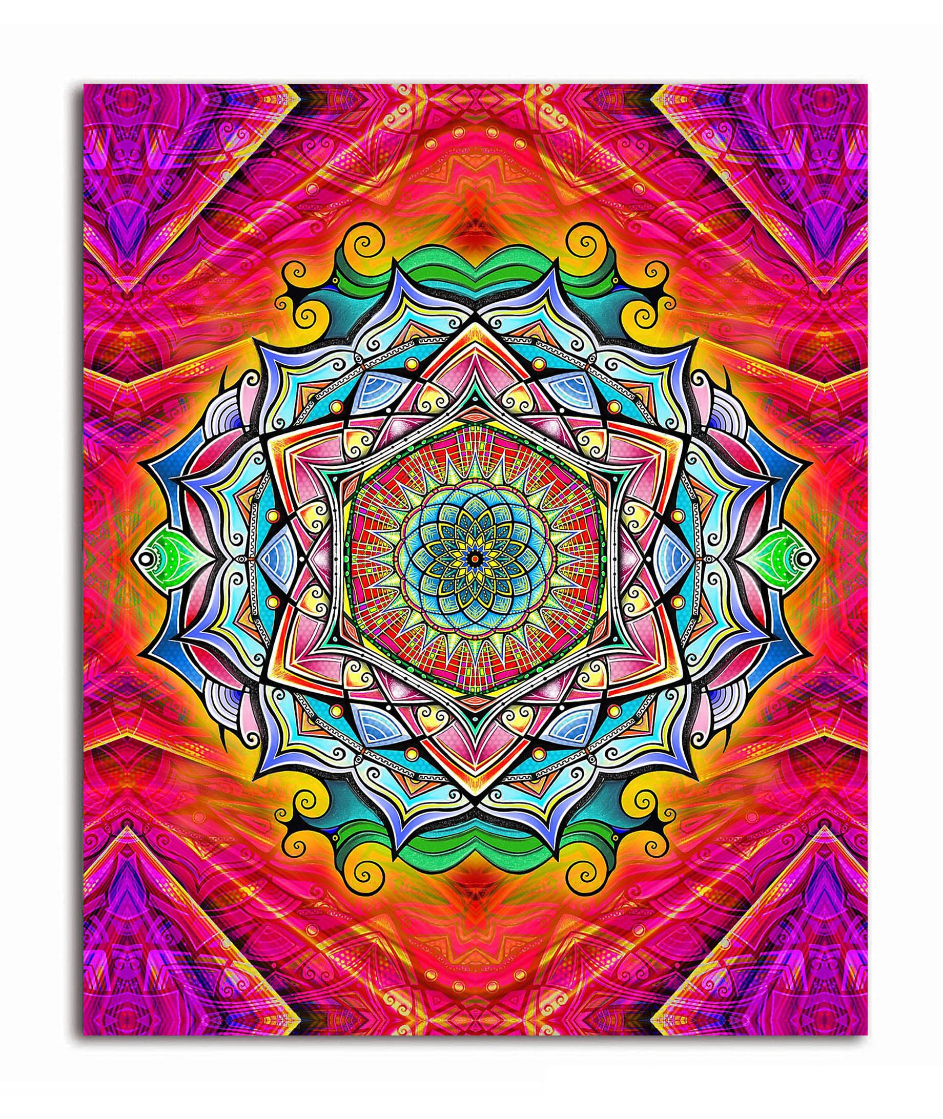 Rainbow Mandala - Unframed Canvas Painting
