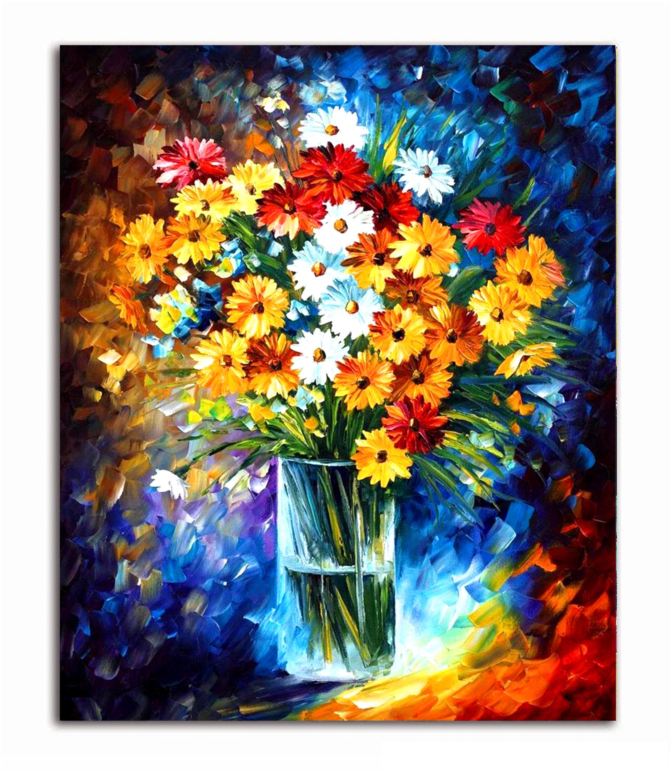 Flowers in a Vase  - Canvas Painting - Unframed