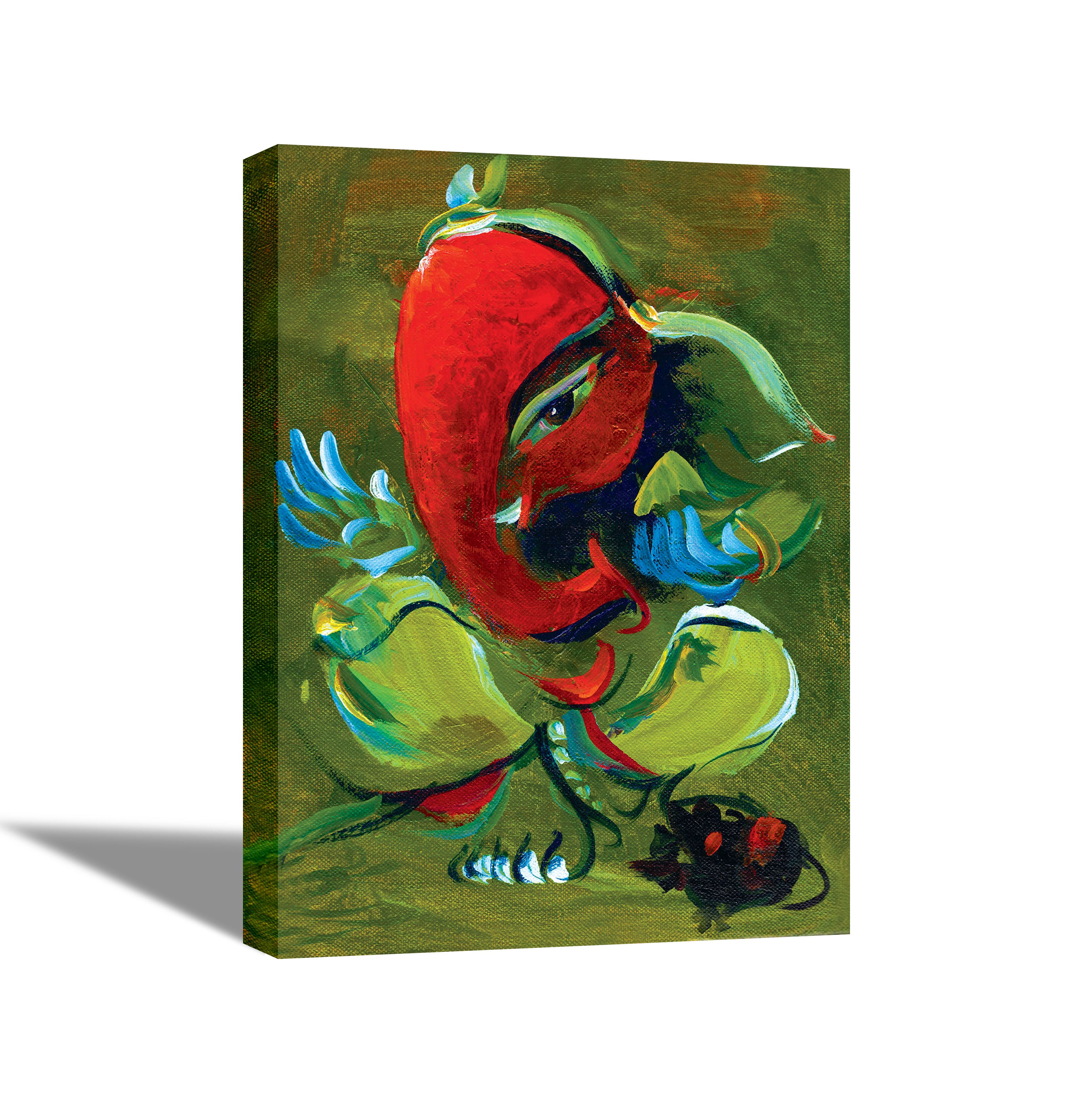 Lord Ganesha - Canvas Painting - Framed