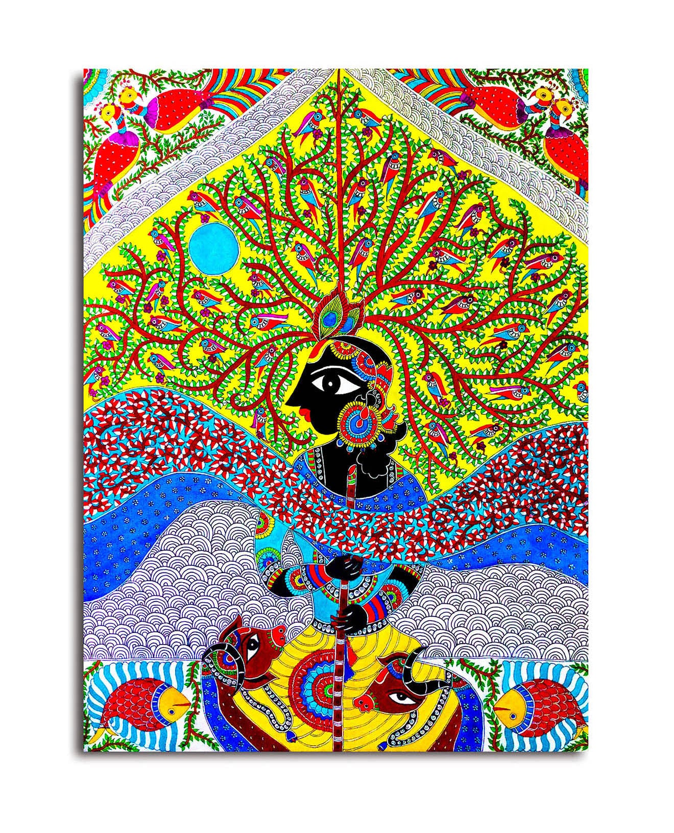 Jai Sri Krishna  - Canvas Painting - Unframed
