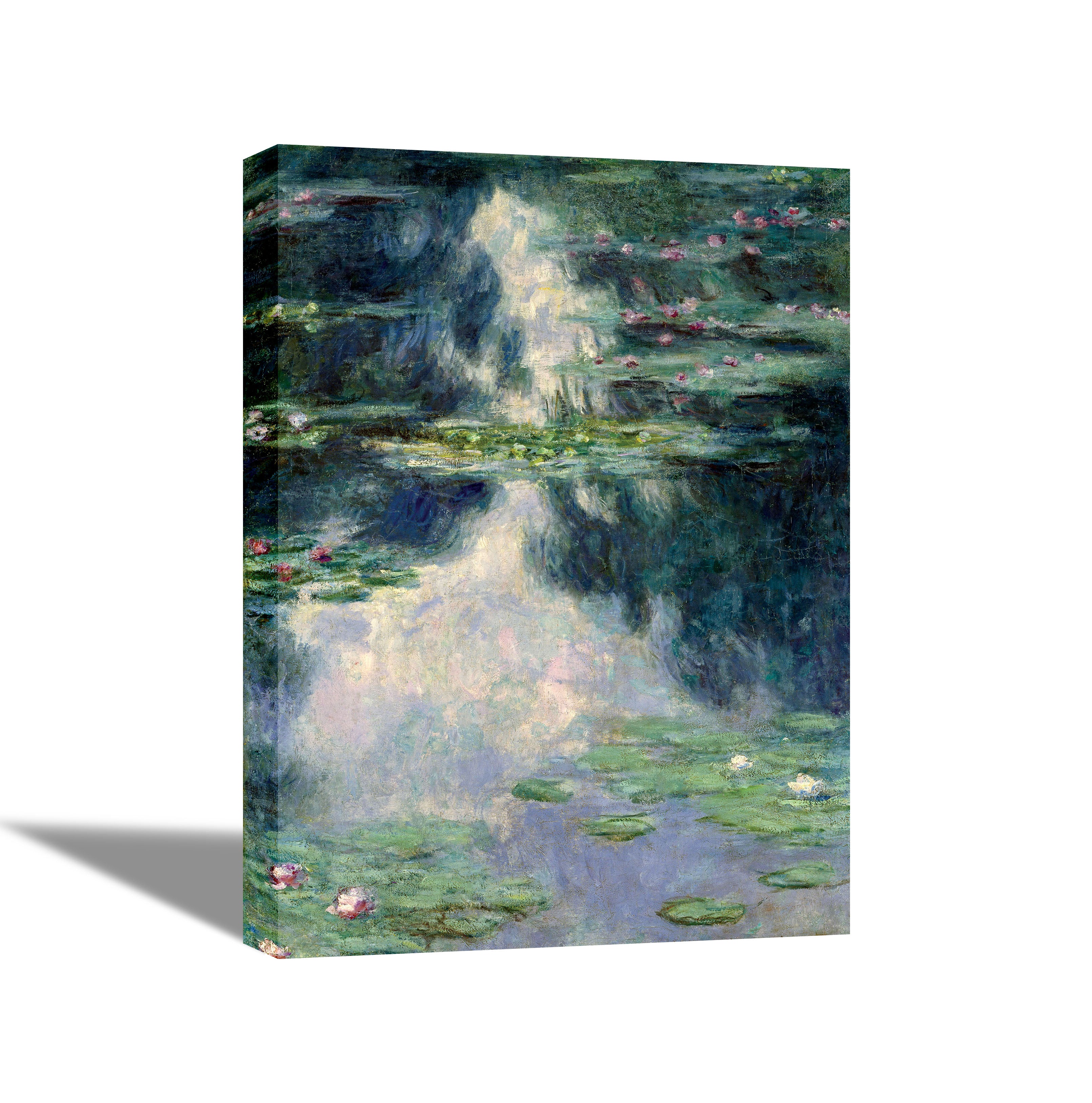 Pond with Water Lilies - Canvas Painting - Framed
