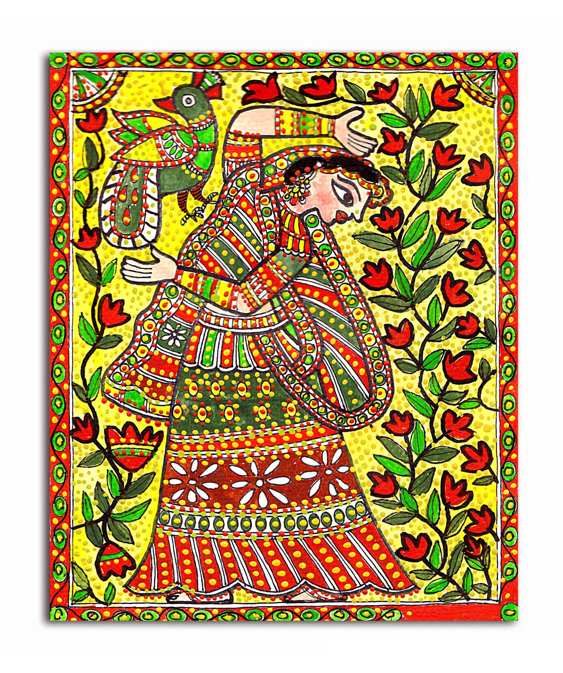 Krishna Radha - Unframed Canvas Painting