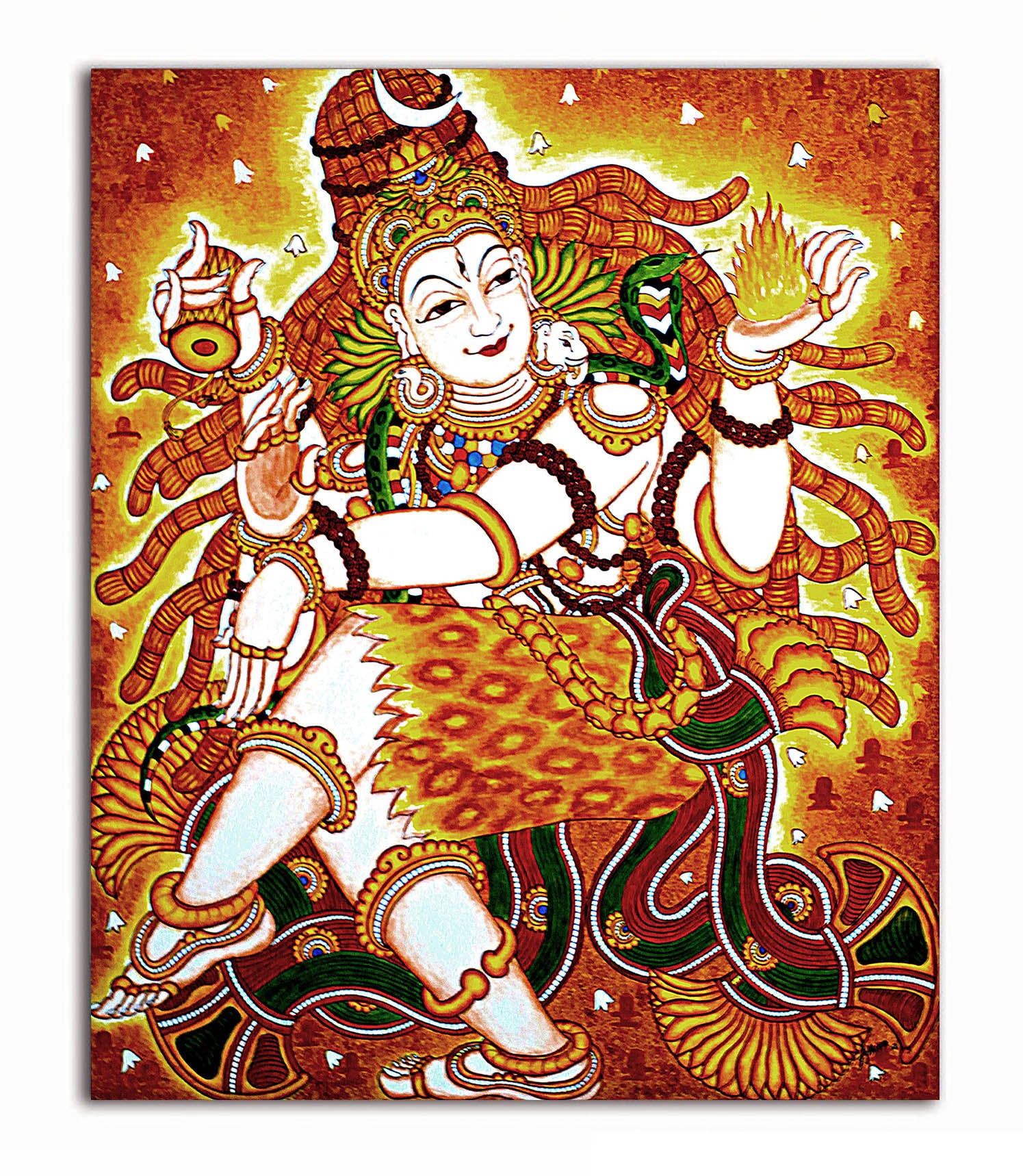 Shiva Mahadev - Unframed Canvas Painting