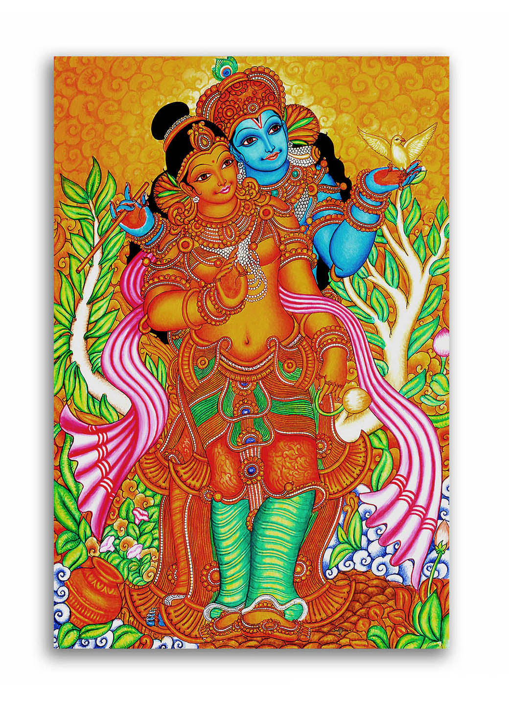 Radha Krishna  - Canvas Painting - Unframed