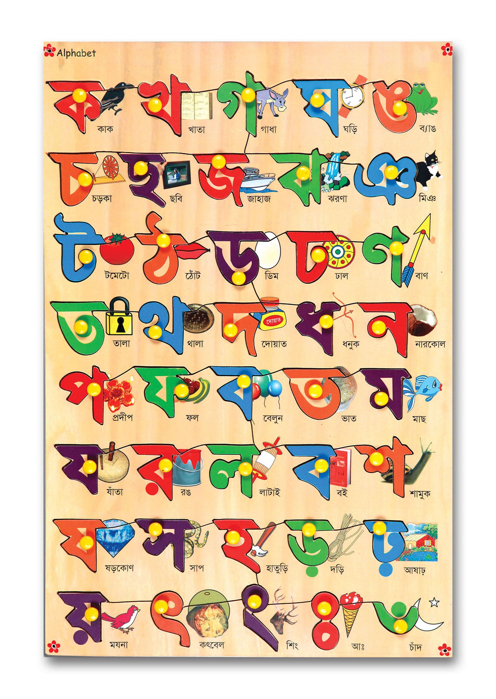 Bengali Alphabets Poster - Sticker