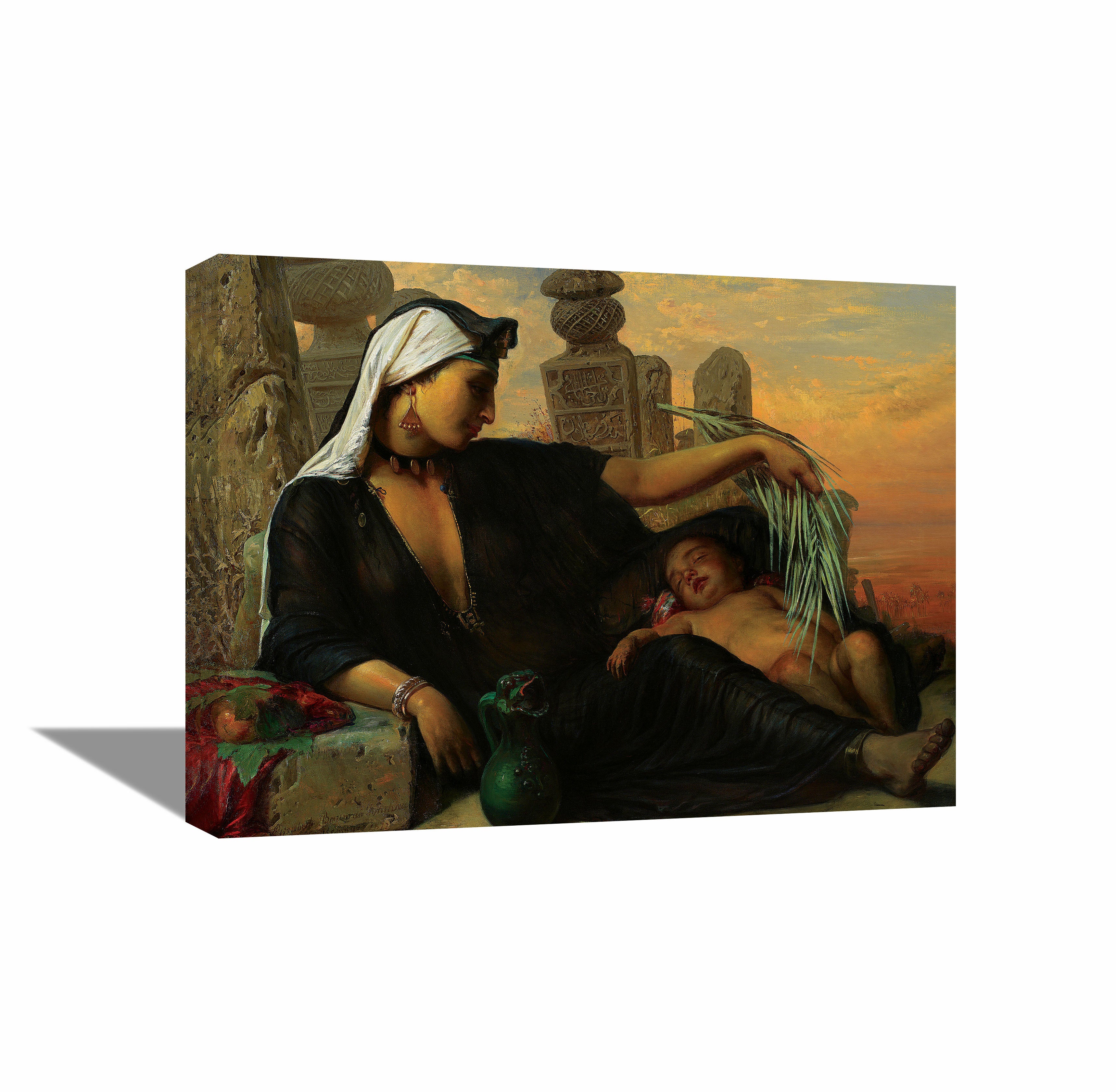 An Egyptian Fellah Woman with her Baby