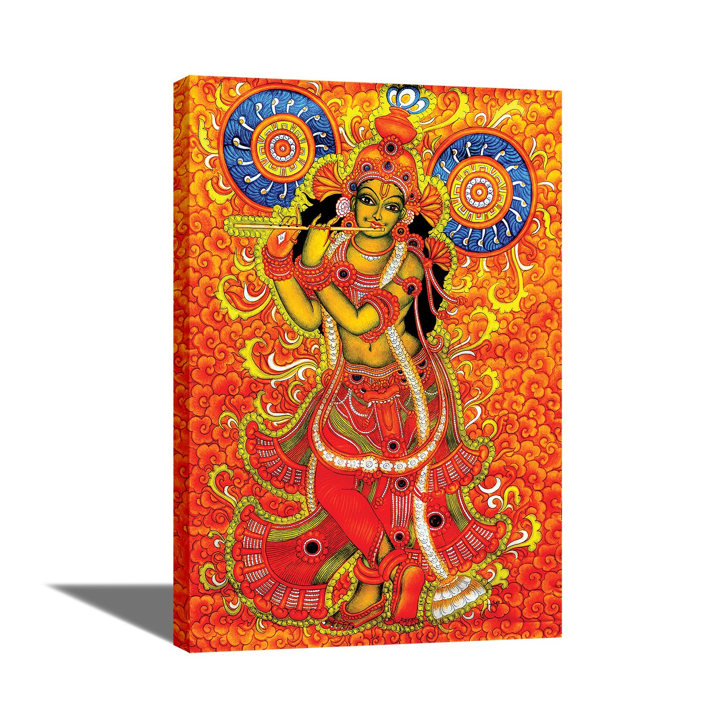 Jai Sri Krishna - Canvas Painting - Framed