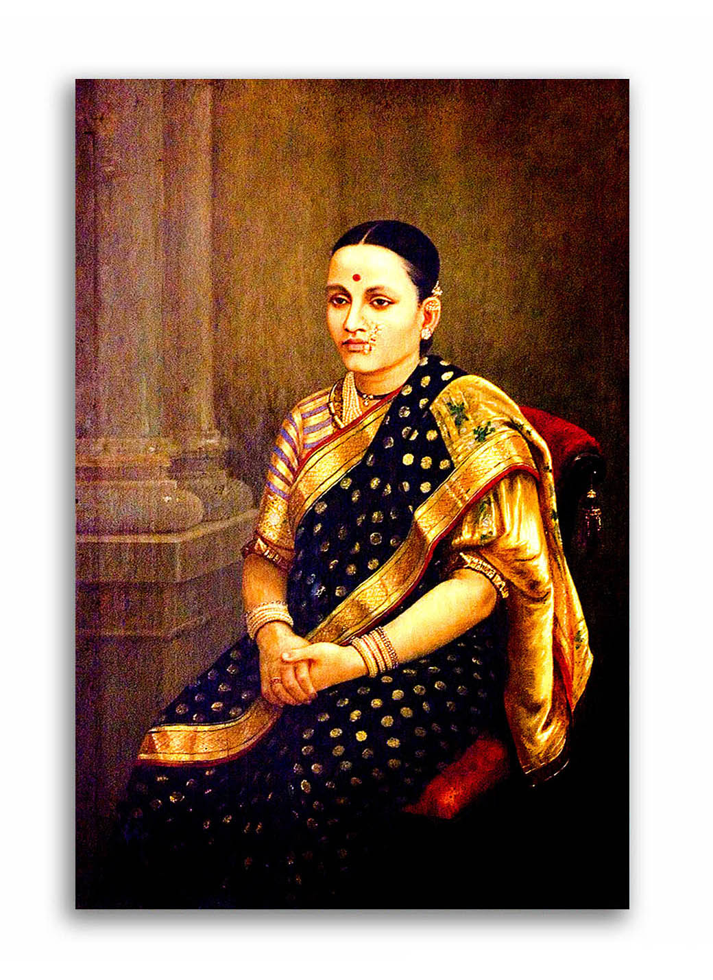Portrait of a Lady - Unframed Canvas Painting