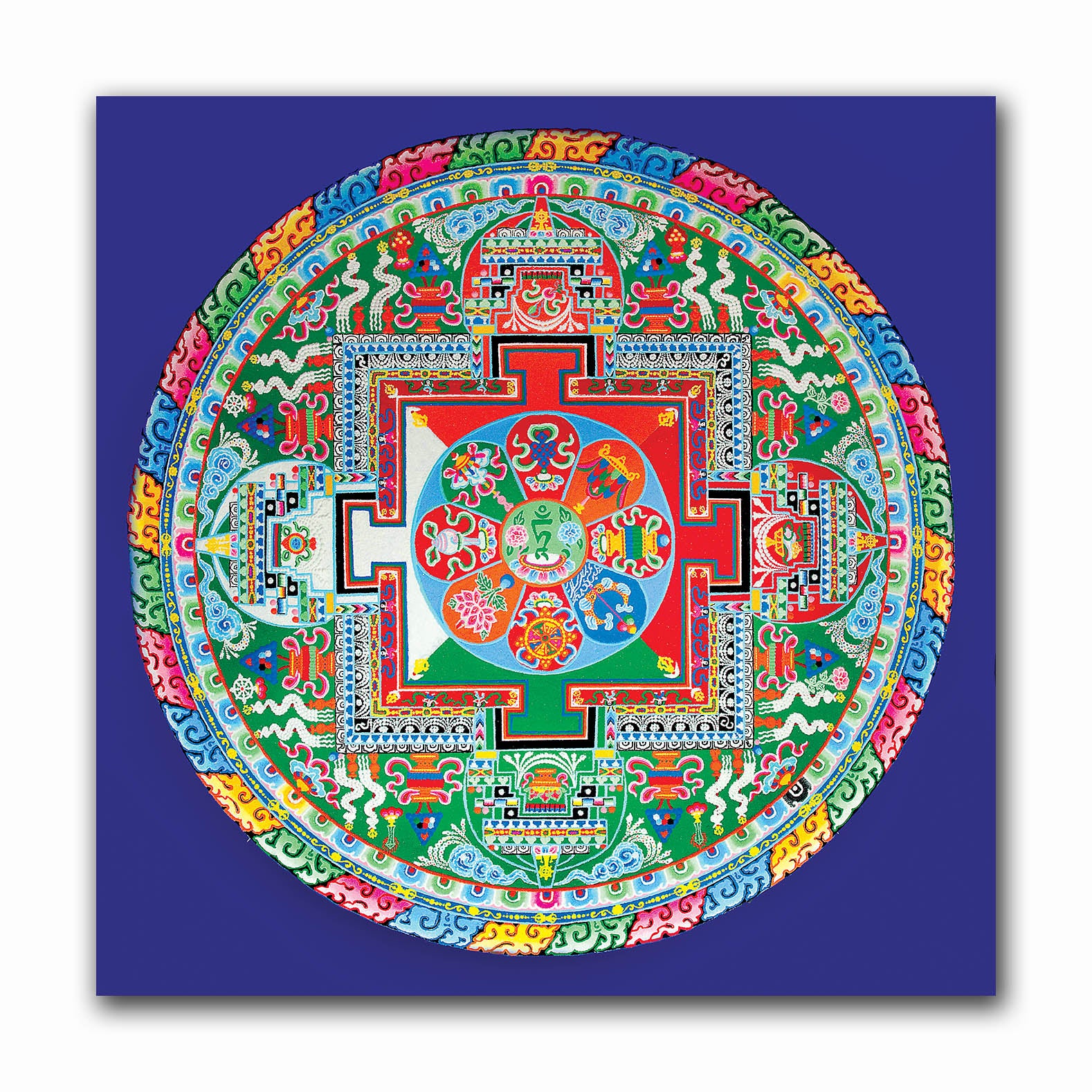 Blue Mandala - Unframed Canvas Painting