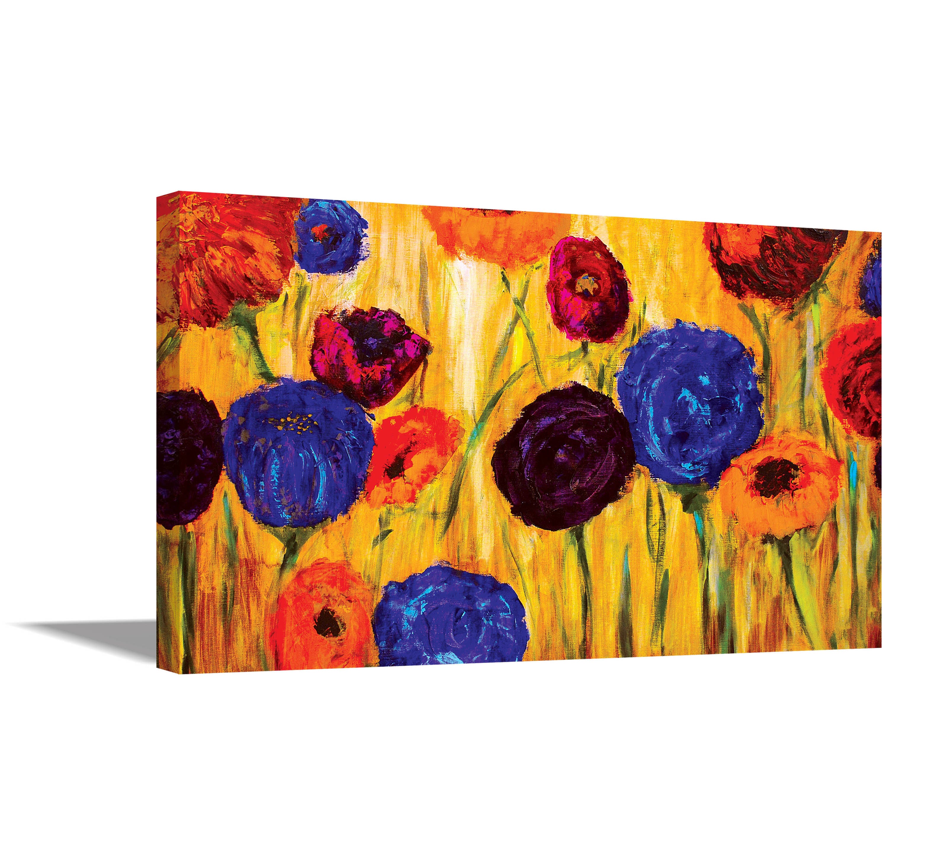 Abstract Flowers - Canvas Painting - Framed