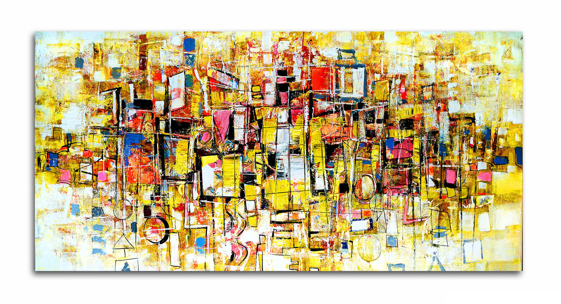 Squares Up  - Canvas Painting - Unframed