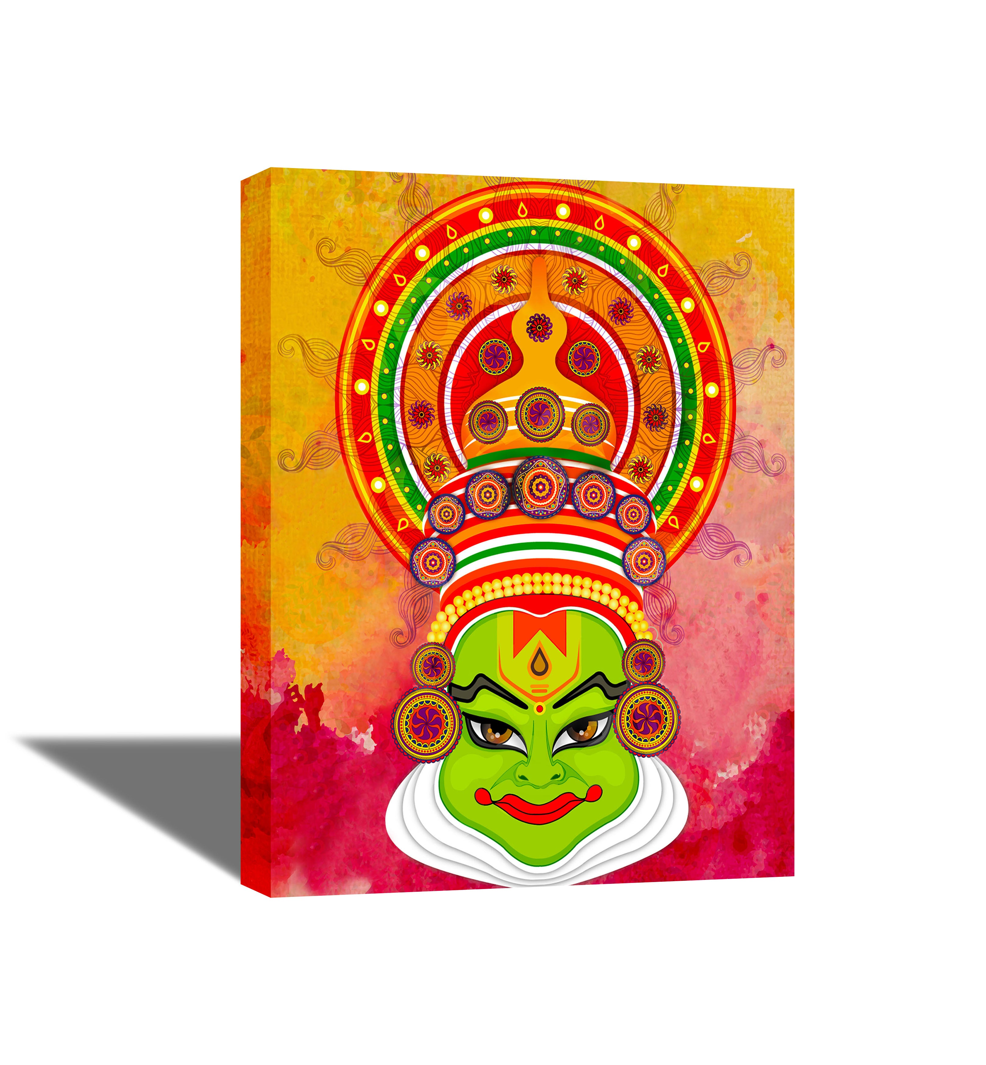 Face of Kathakali - Canvas Painting - Framed