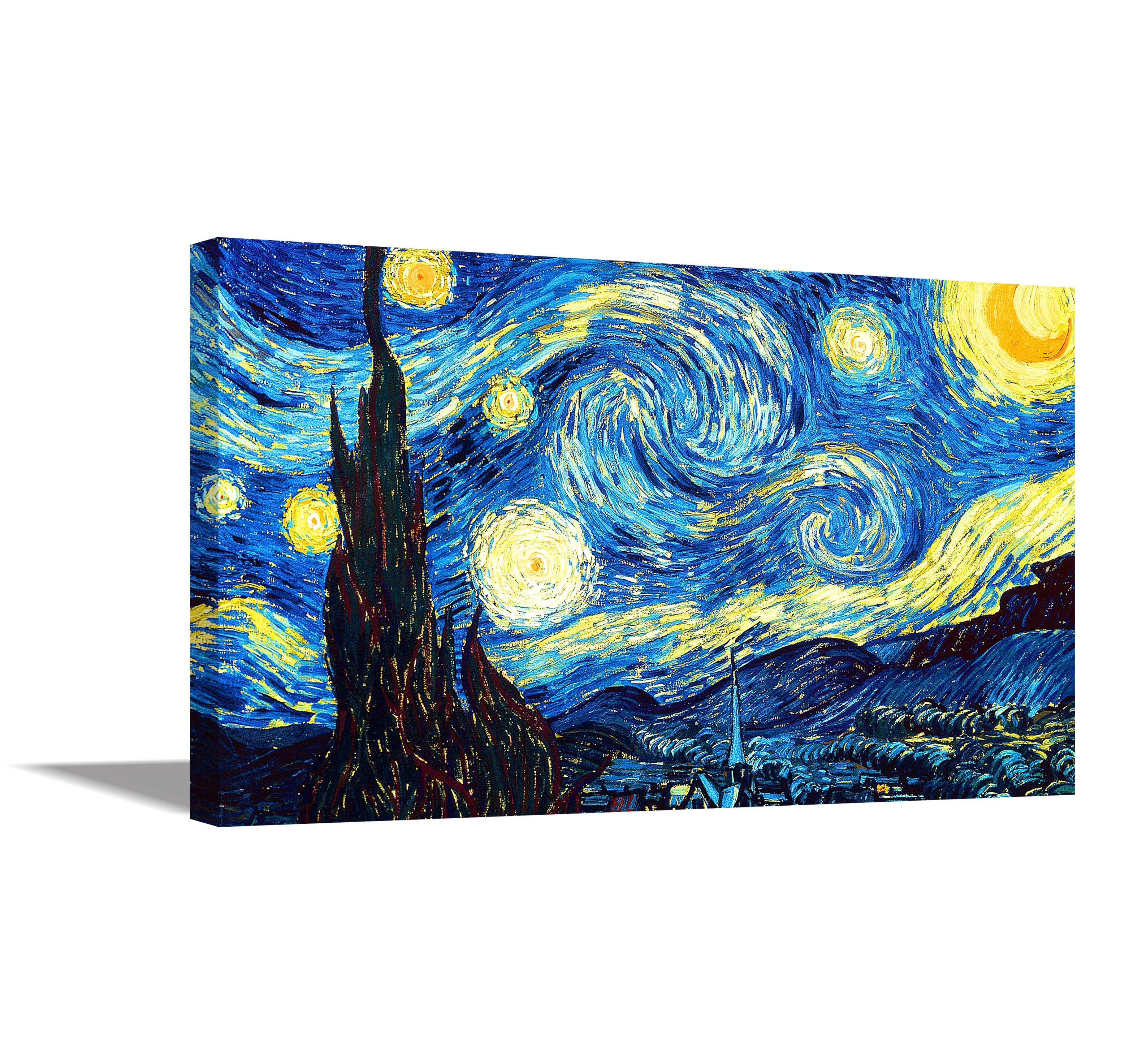 The Starry Night - Canvas Painting - Framed
